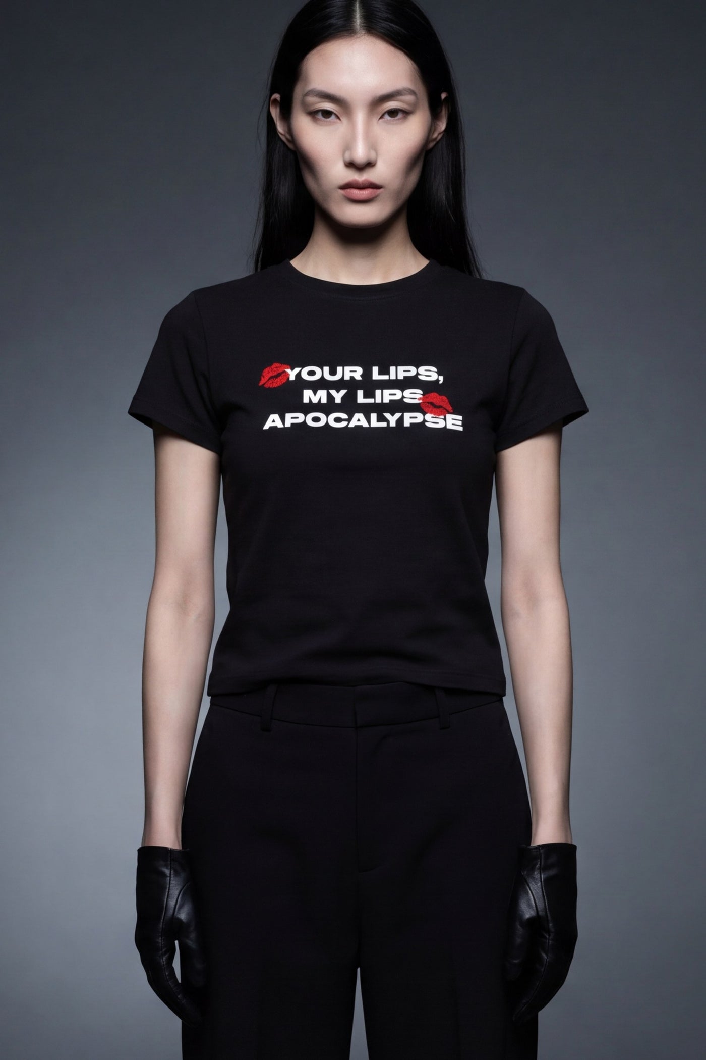 FFS cropped 2:3 | original_media:gid://shopify/MediaImage/30933643952231 | position:5 | Forfksake Apocalypse Baby Tee Black