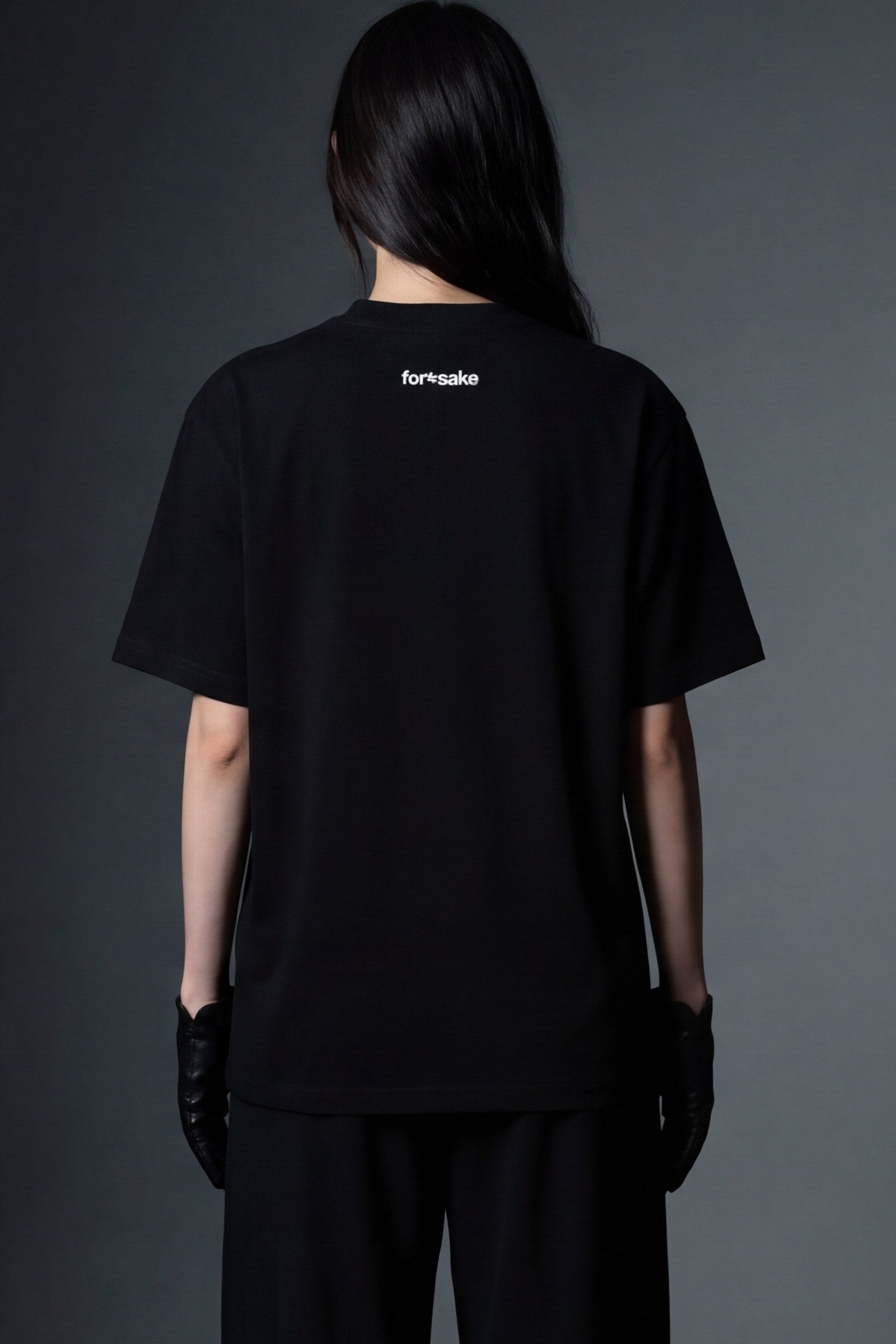 FFS cropped 2:3 | original_media:gid://shopify/MediaImage/30933644804199 | position:5 | Forfksake Around Girl's Black T-Shirt