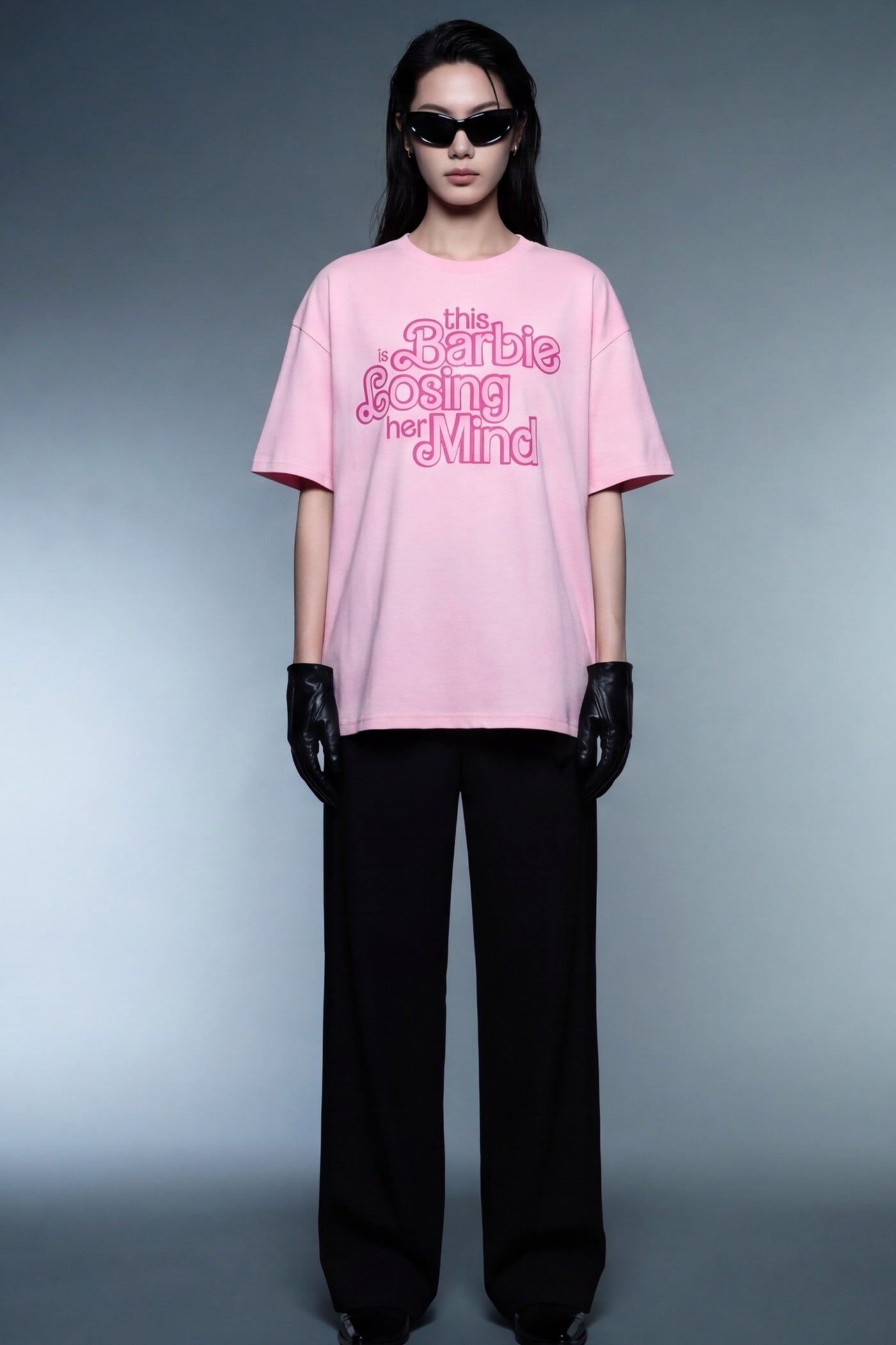 FFS cropped 2:3 | original_media:gid://shopify/MediaImage/30933656830055 | position:5 | Forfksake Barbie Losing Mind Pink T-Shirt