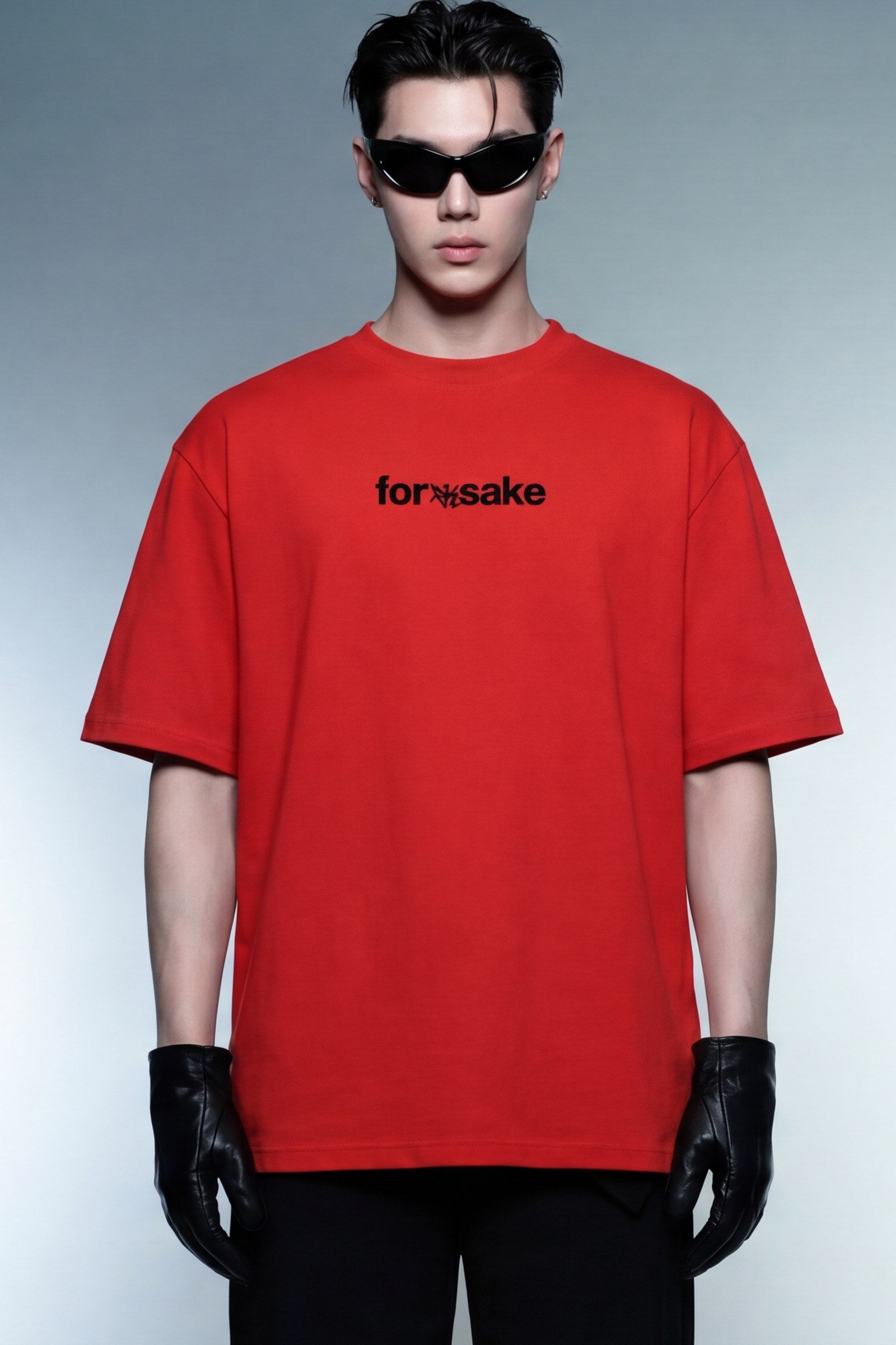 FFS cropped 2:3 | original_media:gid://shopify/MediaImage/30933660303463 | position:5 | Forfksake Basic Staple Red T-Shirt