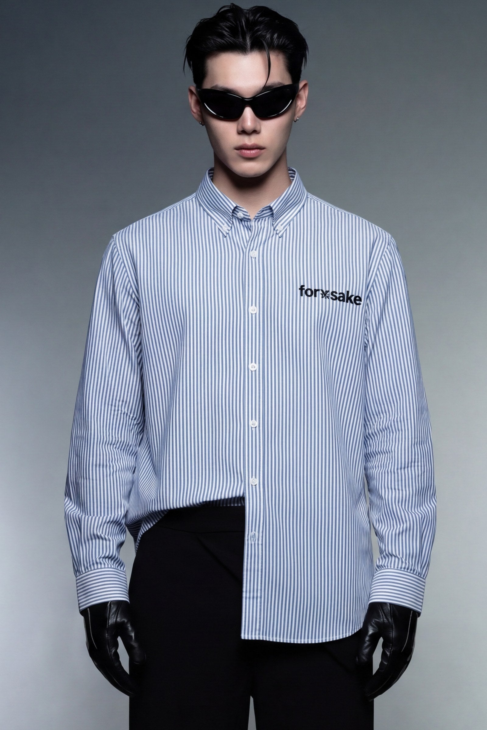FFS cropped 2:3 | original_media:gid://shopify/MediaImage/30933740453991 | position:5 | Forfksake Expensive & Difficult Striped Shirt Blue