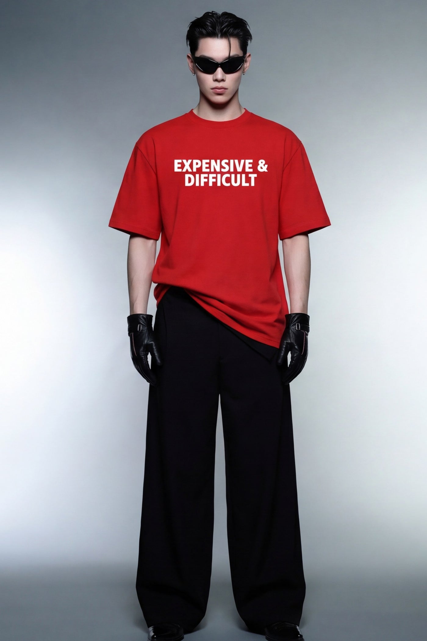 FFS cropped 2:3 | original_media:gid://shopify/MediaImage/30933740814439 | position:5 | Forfksake Expensive & Difficult T-Shirt Red
