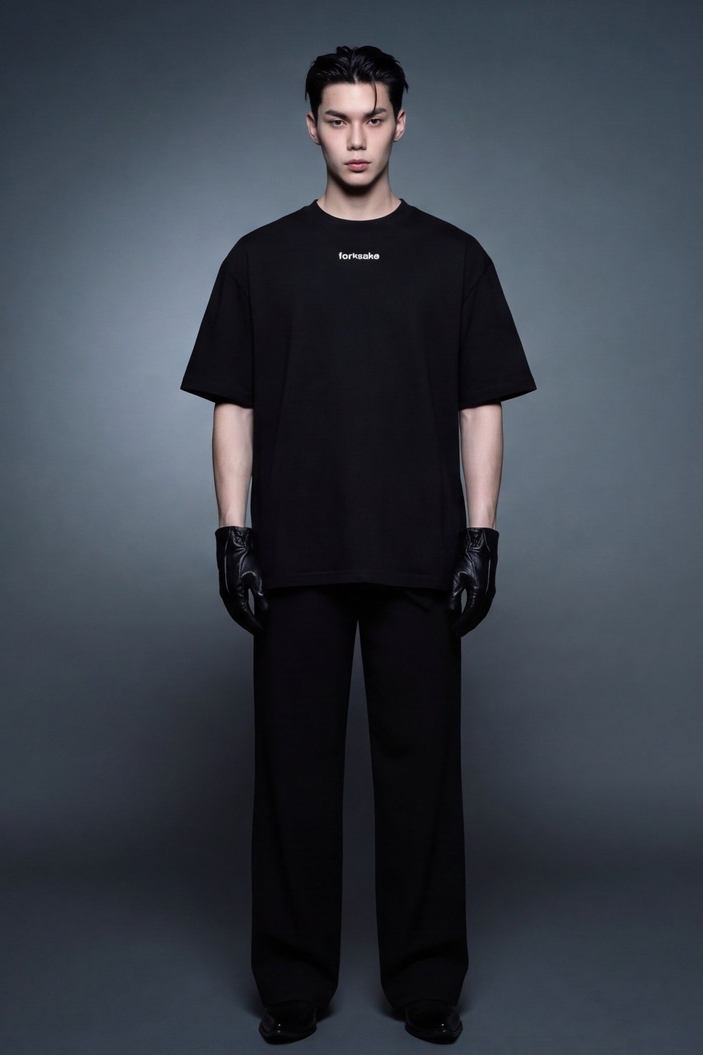 FFS cropped 2:3 | original_media:gid://shopify/MediaImage/30933772697703 | position:5 | Forfksake Gentle Black T-Shirt