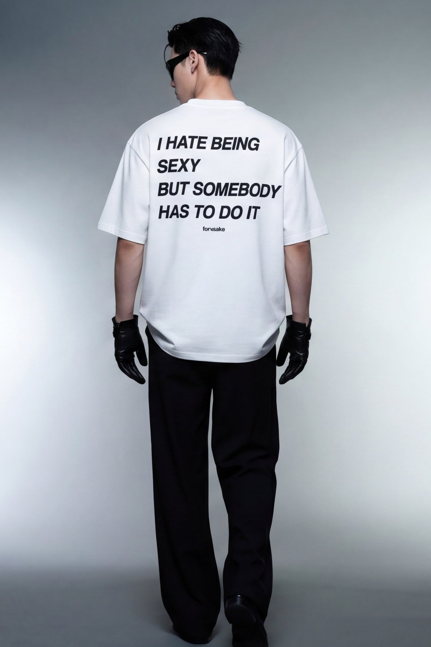 FFS cropped 2:3 | original_media:gid://shopify/MediaImage/30933960294503 | position:5 | Forfksake Hate Being Sexy T-Shirt White