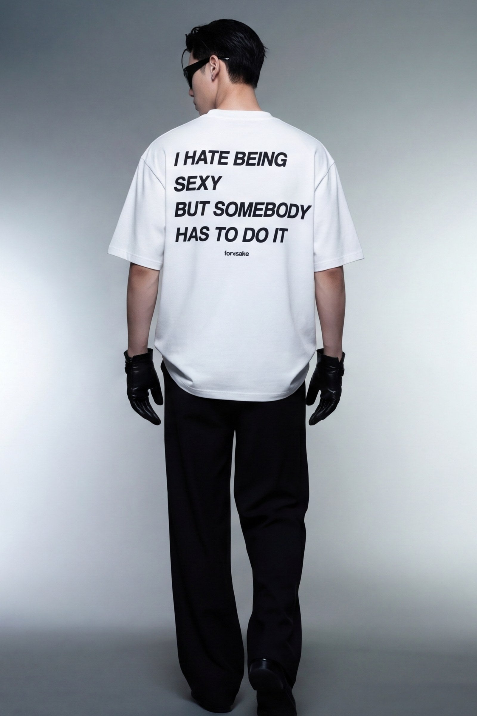 FFS cropped 2:3 | original_media:gid://shopify/MediaImage/30933960294503 | position:5 | Forfksake Hate Being Sexy T-Shirt White