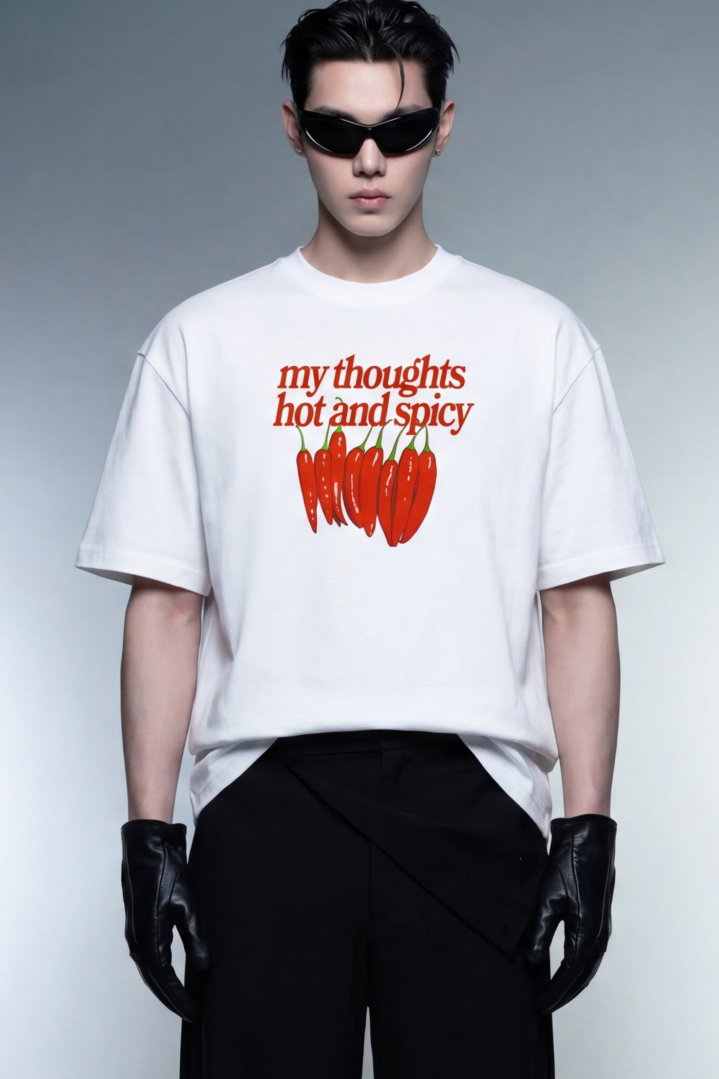 FFS cropped 2:3 | original_media:gid://shopify/MediaImage/30933963145319 | position:5 | Forfksake Hot & Spicy White T-Shirt