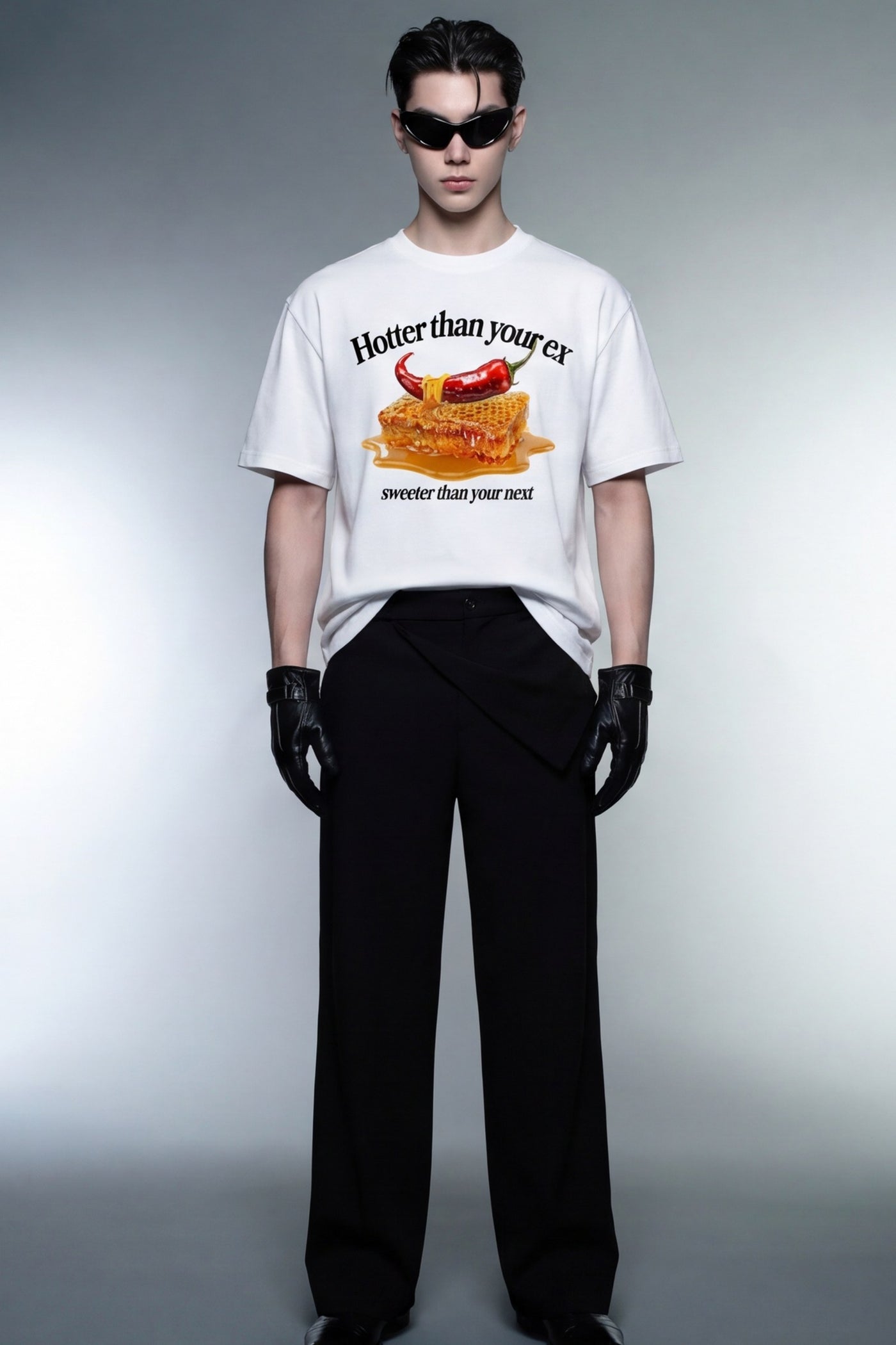 FFS cropped 2:3 | original_media:gid://shopify/MediaImage/30933978906727 | position:5 | Forfksake Hotter White T-Shirt