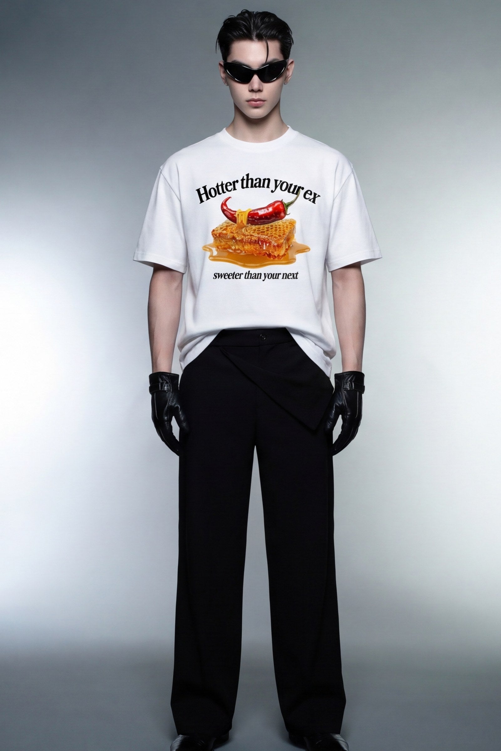 FFS cropped 2:3 | original_media:gid://shopify/MediaImage/30933978906727 | position:5 | Forfksake Hotter White T-Shirt