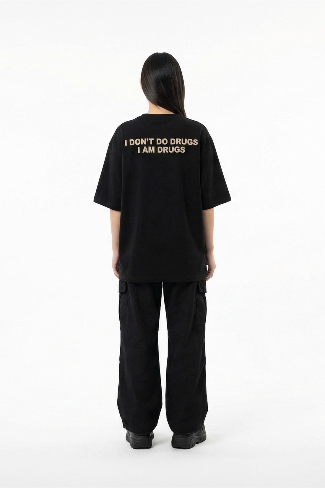 FFS cropped 2:3 | original_media:gid://shopify/MediaImage/30933981397095 | position:5 | Forfksake I Am Drugs T-Shirt Black