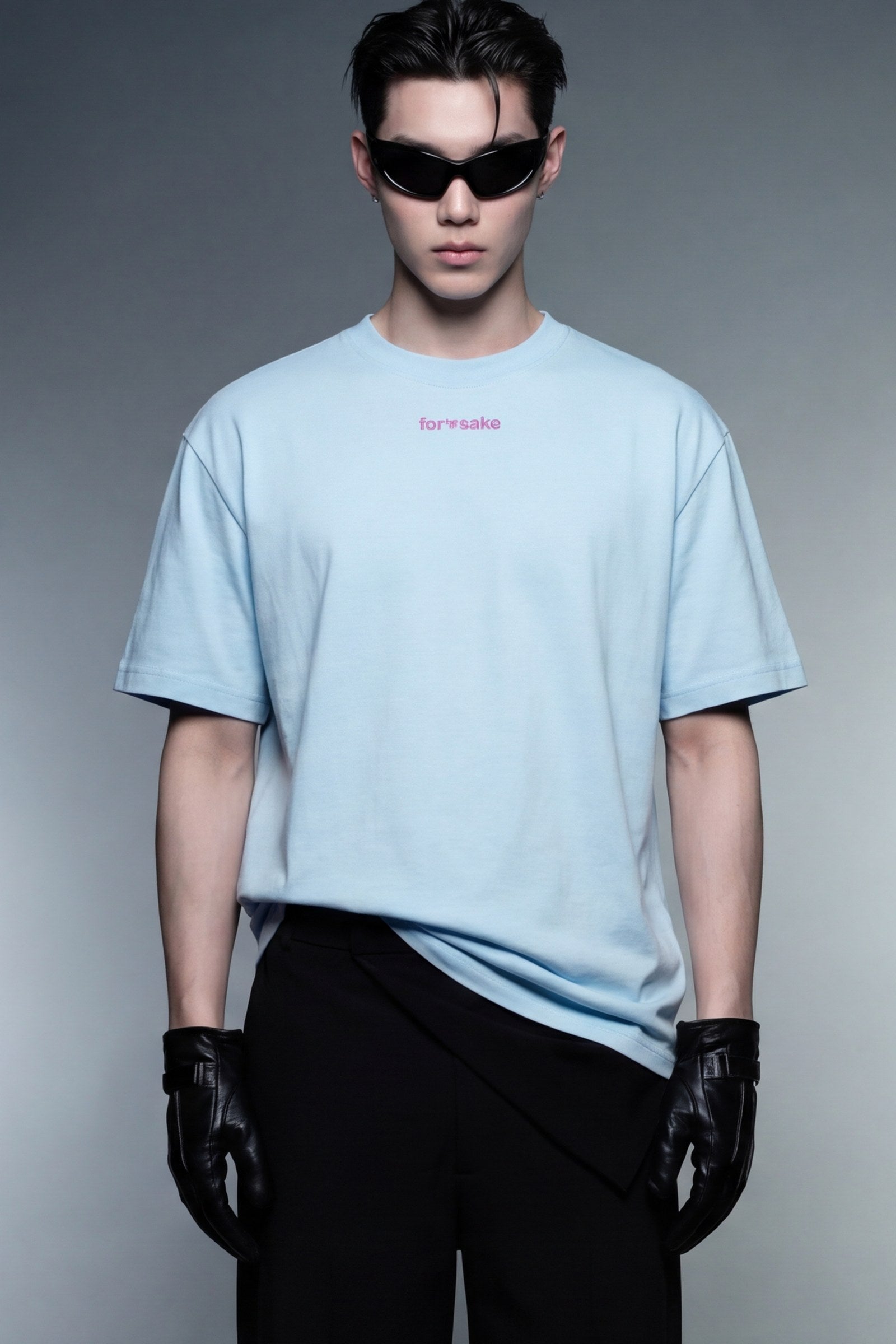 FFS cropped 2:3 | original_media:gid://shopify/MediaImage/30933989654631 | position:5 | Forfksake I Don't Flirt Light Blue T-Shirt