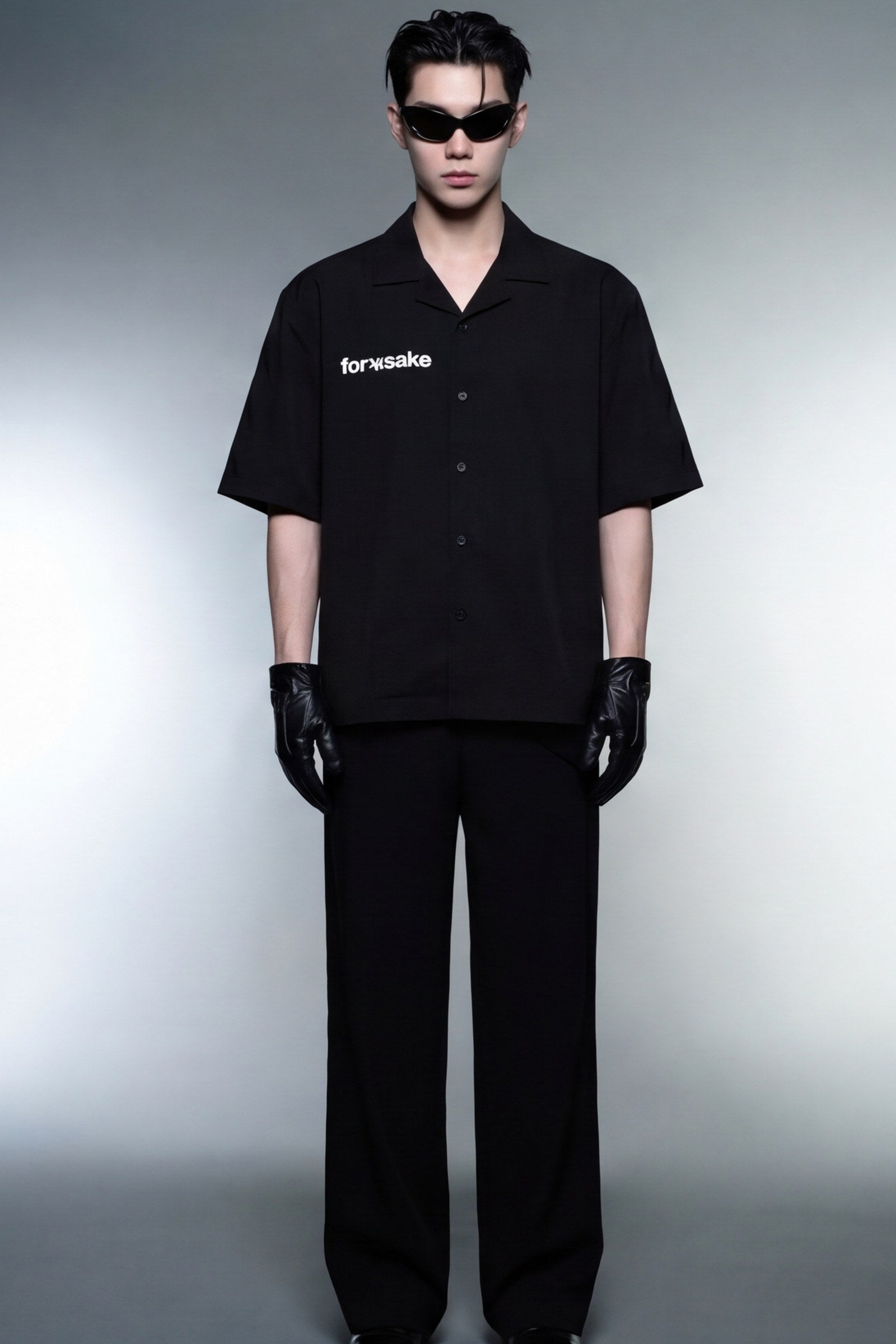 FFS cropped 2:3 | original_media:gid://shopify/MediaImage/30934016688231 | position:5 | Forfksake Limited Edition Fake Bowling Shirt Black
