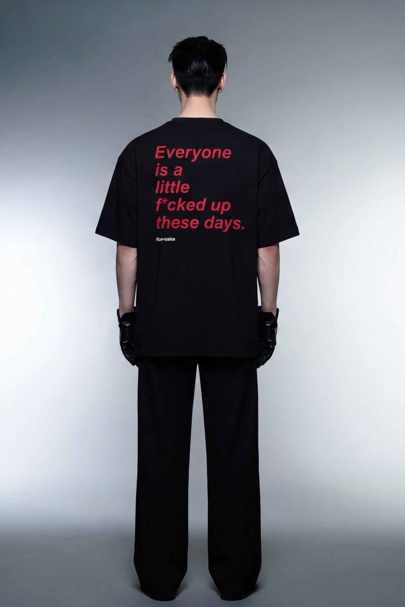 FFS cropped 2:3 | original_media:gid://shopify/MediaImage/30934017540199 | position:5 | Forfksake Little Fucked Up T-Shirt Black