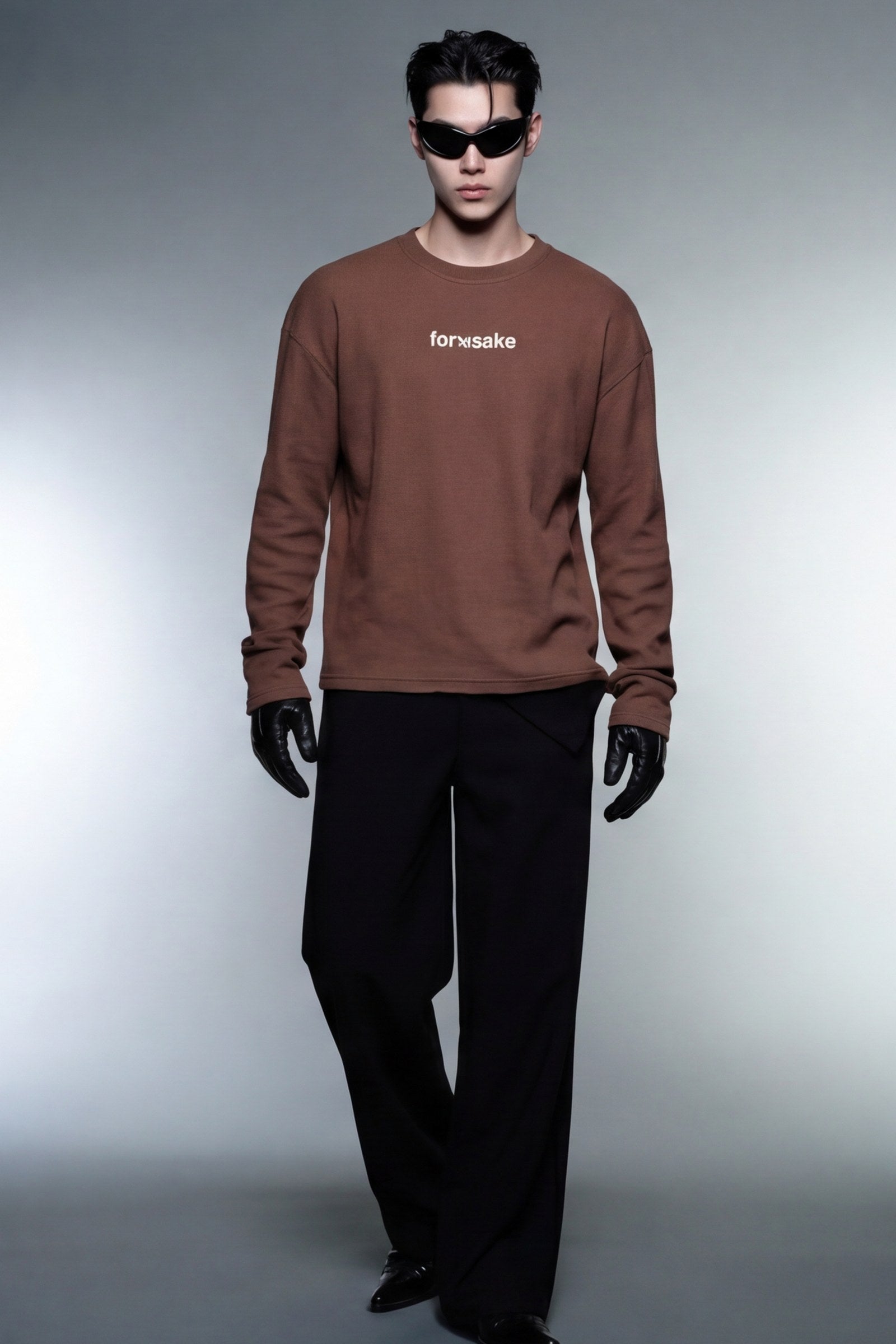 FFS cropped 2:3 | original_media:gid://shopify/MediaImage/30934020685927 | position:5 | Forfksake Locally Hated Waffle Long Sleeve Brown