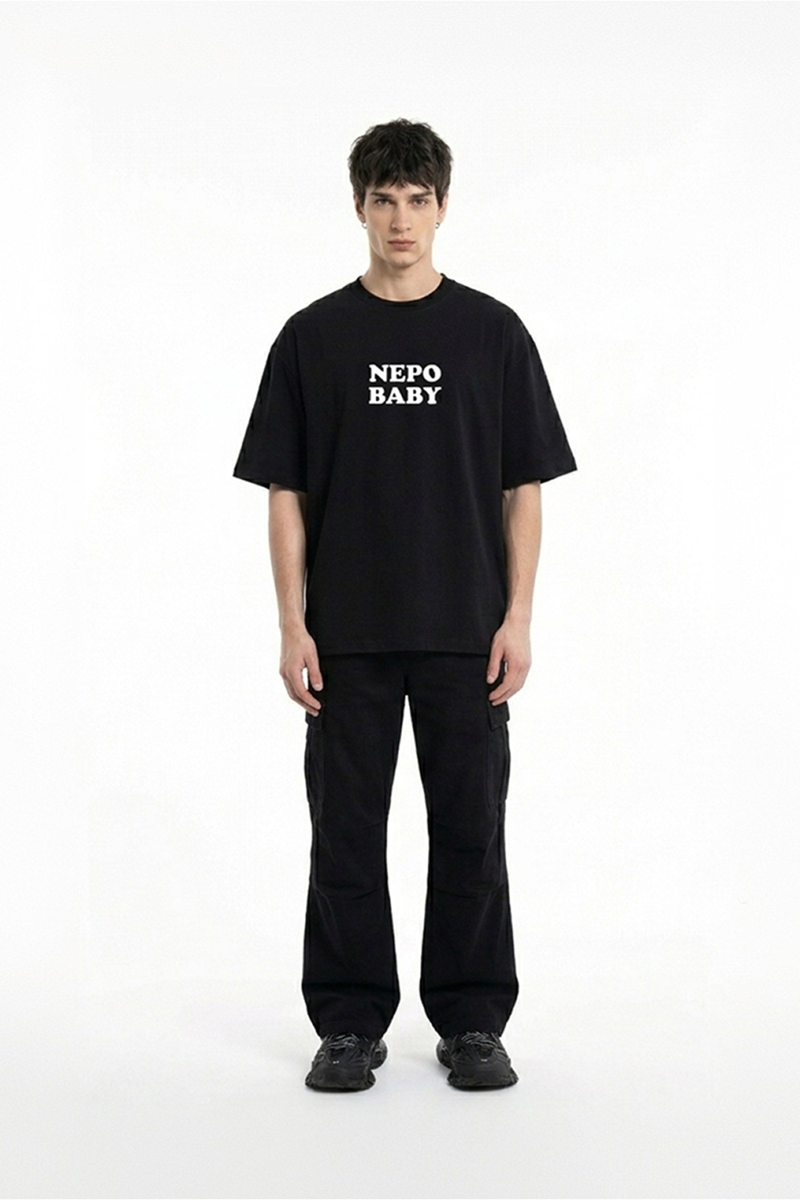 FFS cropped 2:3 | original_media:gid://shopify/MediaImage/30934083010663 | position:5 | Forfksake Nepo Baby T-Shirt Black