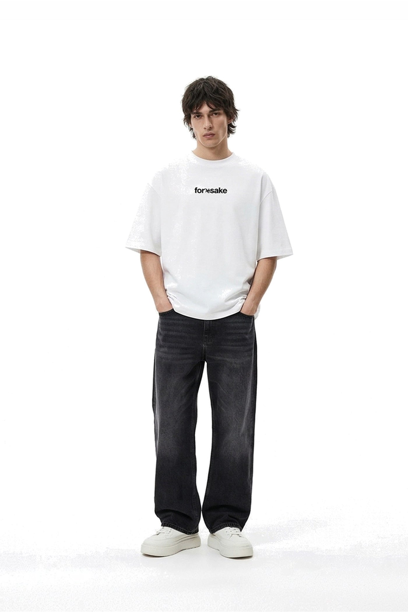 FFS cropped 2:3 | original_media:gid://shopify/MediaImage/30934091104359 | position:5 | Forfksake No Easy Mode T-Shirt White