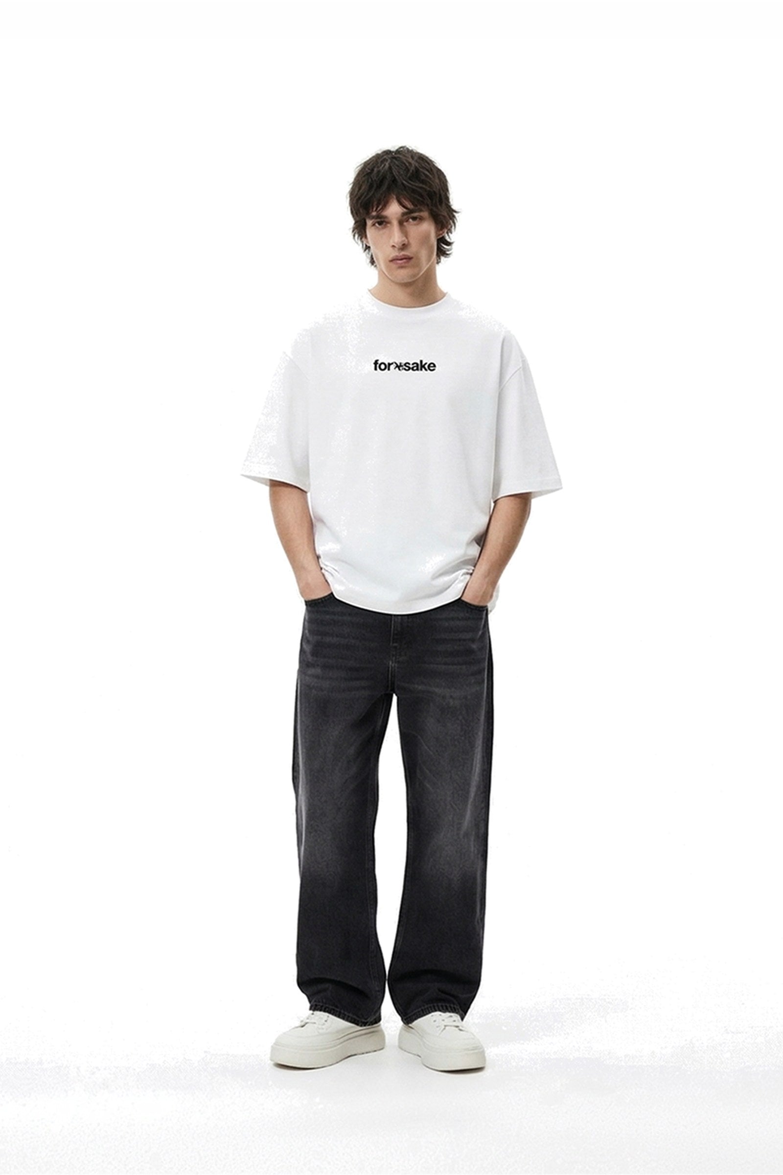 FFS cropped 2:3 | original_media:gid://shopify/MediaImage/30934091104359 | position:5 | Forfksake No Easy Mode T-Shirt White