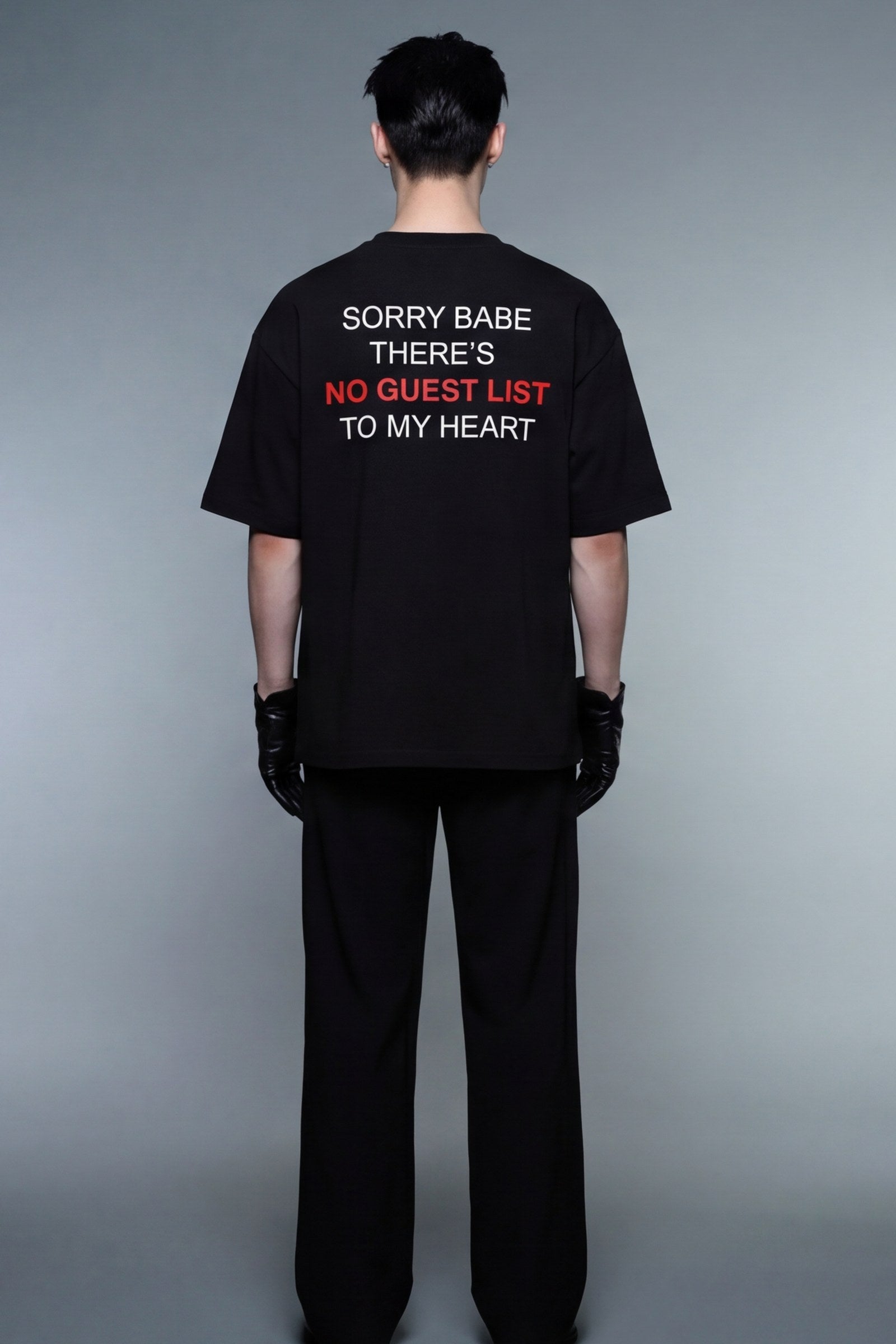 FFS cropped 2:3 | original_media:gid://shopify/MediaImage/30934094905447 | position:5 | Forfksake No Guest List T-Shirt Black