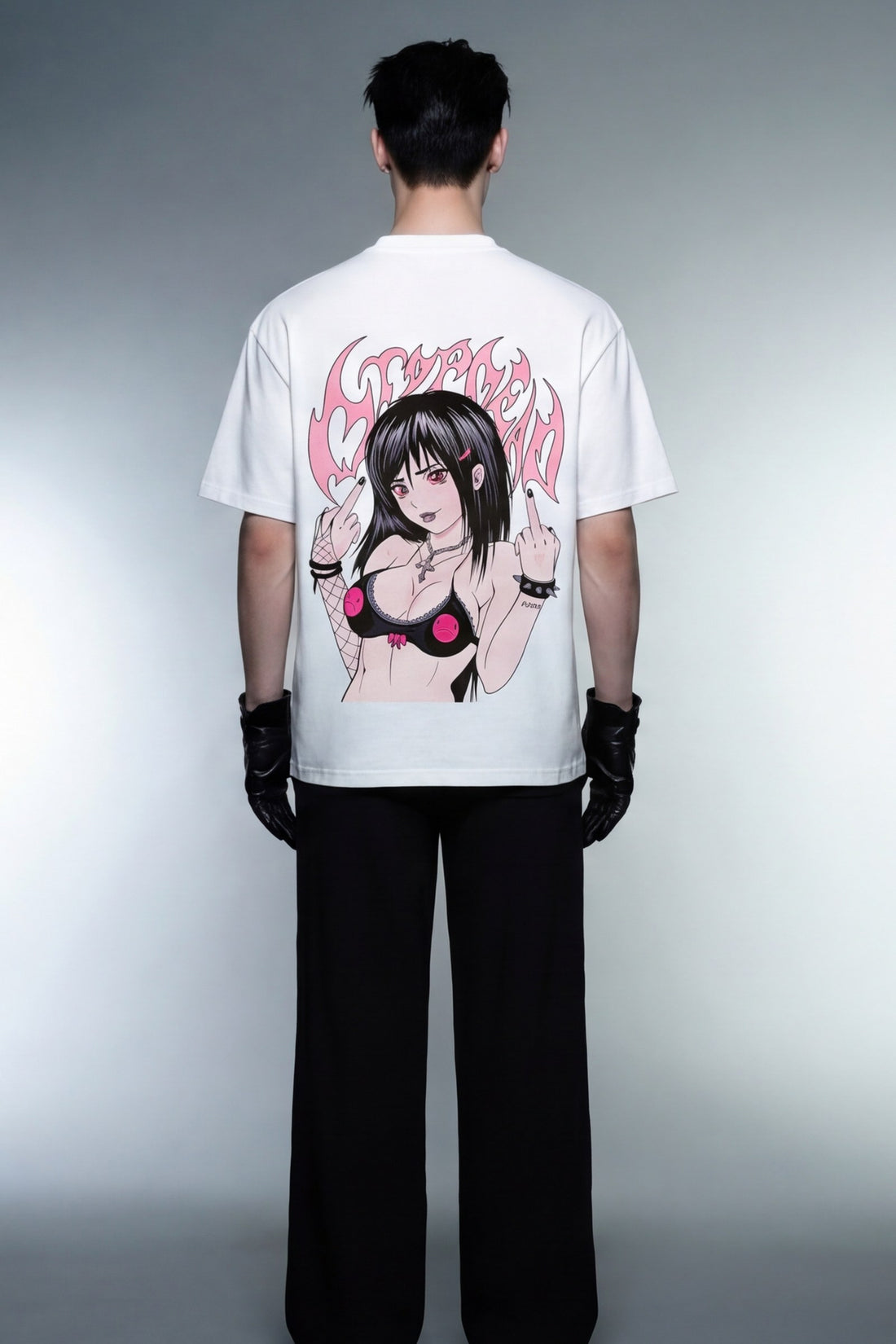 FFS cropped 2:3 | original_media:gid://shopify/MediaImage/30934125674599 | position:5 | Forfksake Pink White T-Shirt