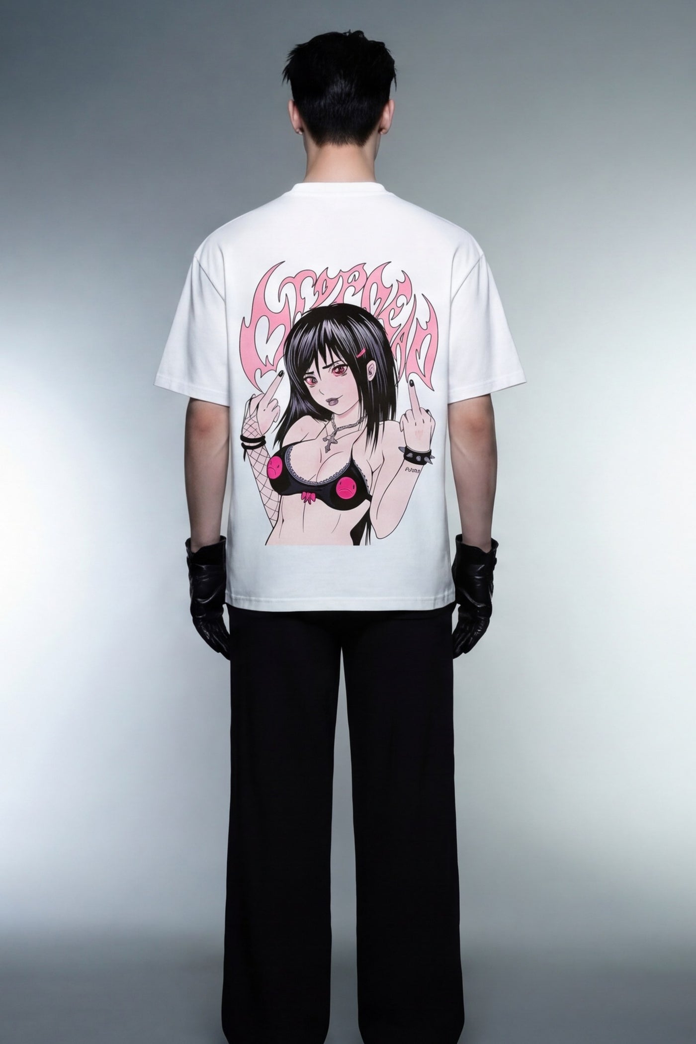FFS cropped 2:3 | original_media:gid://shopify/MediaImage/30934125674599 | position:5 | Forfksake Pink White T-Shirt