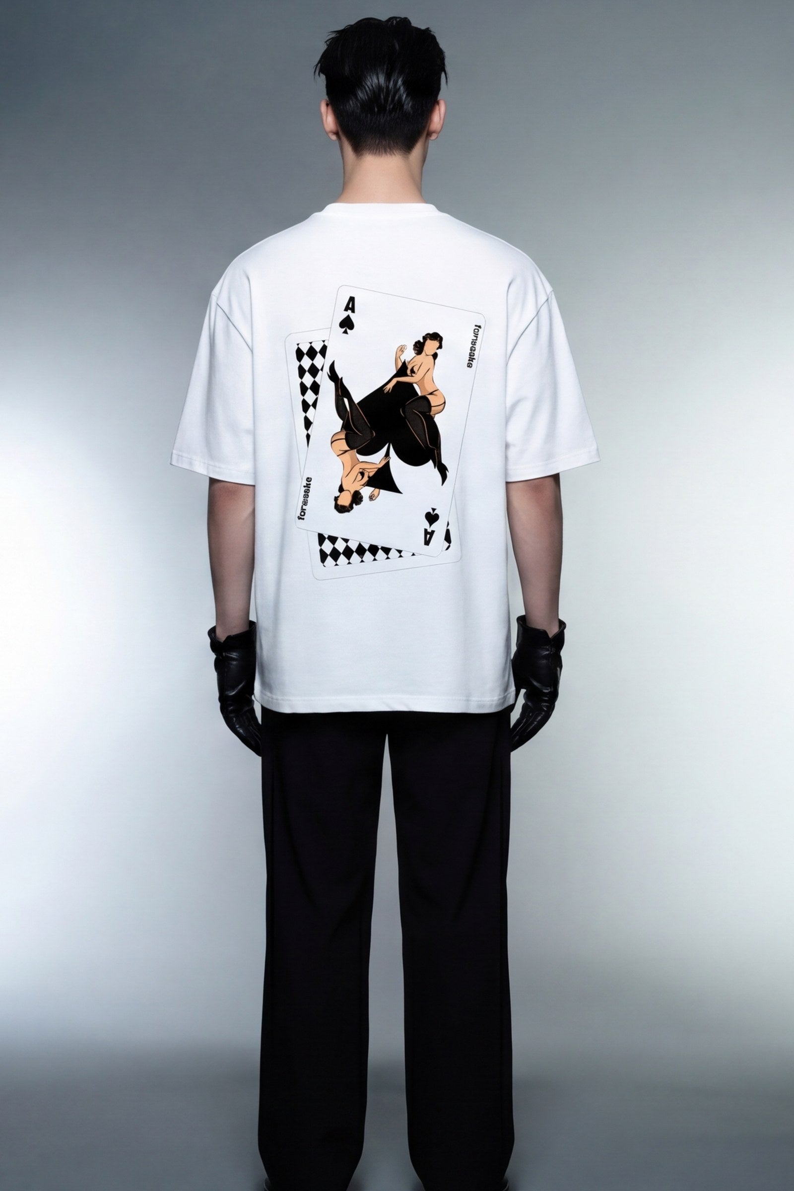 FFS cropped 2:3 | original_media:gid://shopify/MediaImage/30934128197735 | position:5 | Forfksake Play Your Hand White T-Shirt