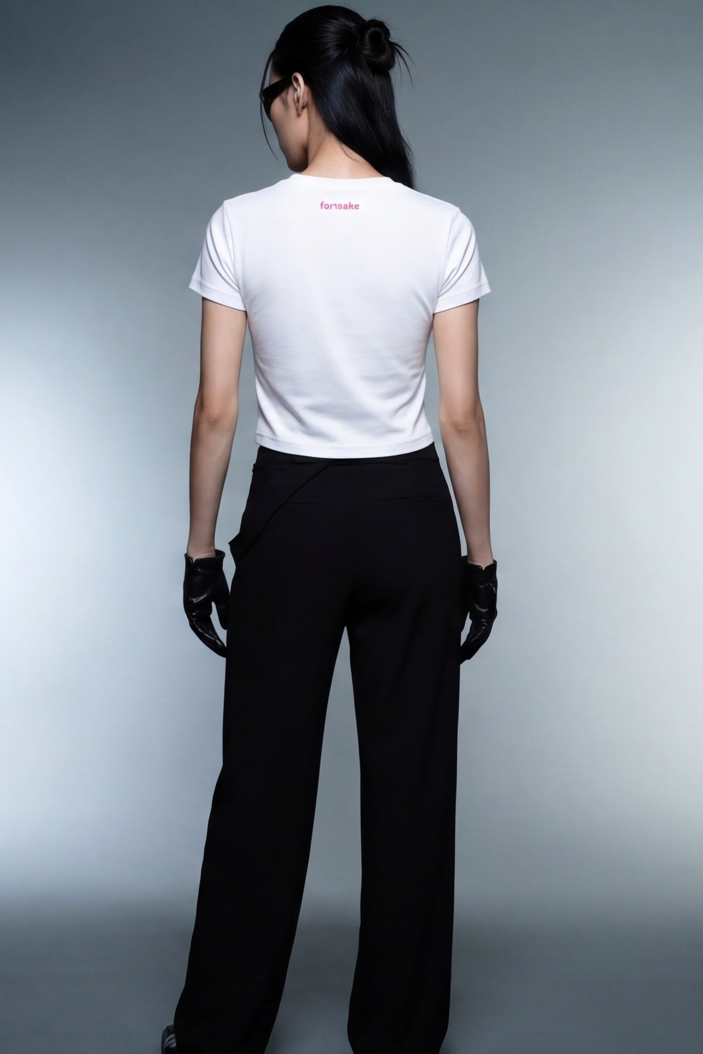 FFS cropped 2:3 | original_media:gid://shopify/MediaImage/30934142156903 | position:5 | Forfksake Psycho White Baby Tee