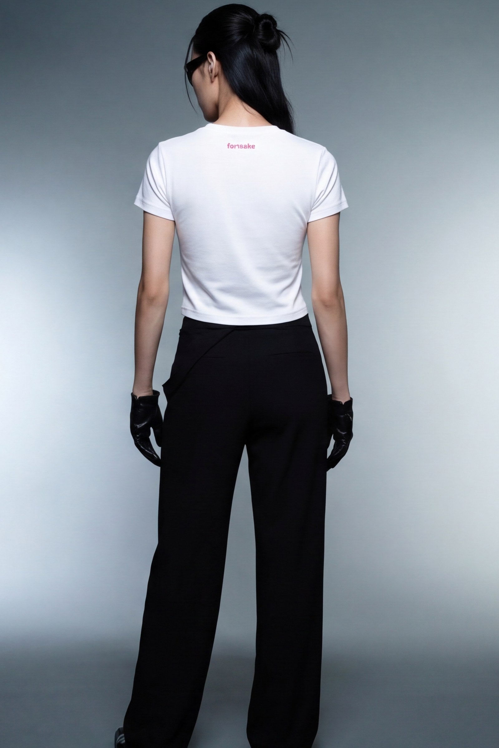 FFS cropped 2:3 | original_media:gid://shopify/MediaImage/30934142156903 | position:5 | Forfksake Psycho White Baby Tee