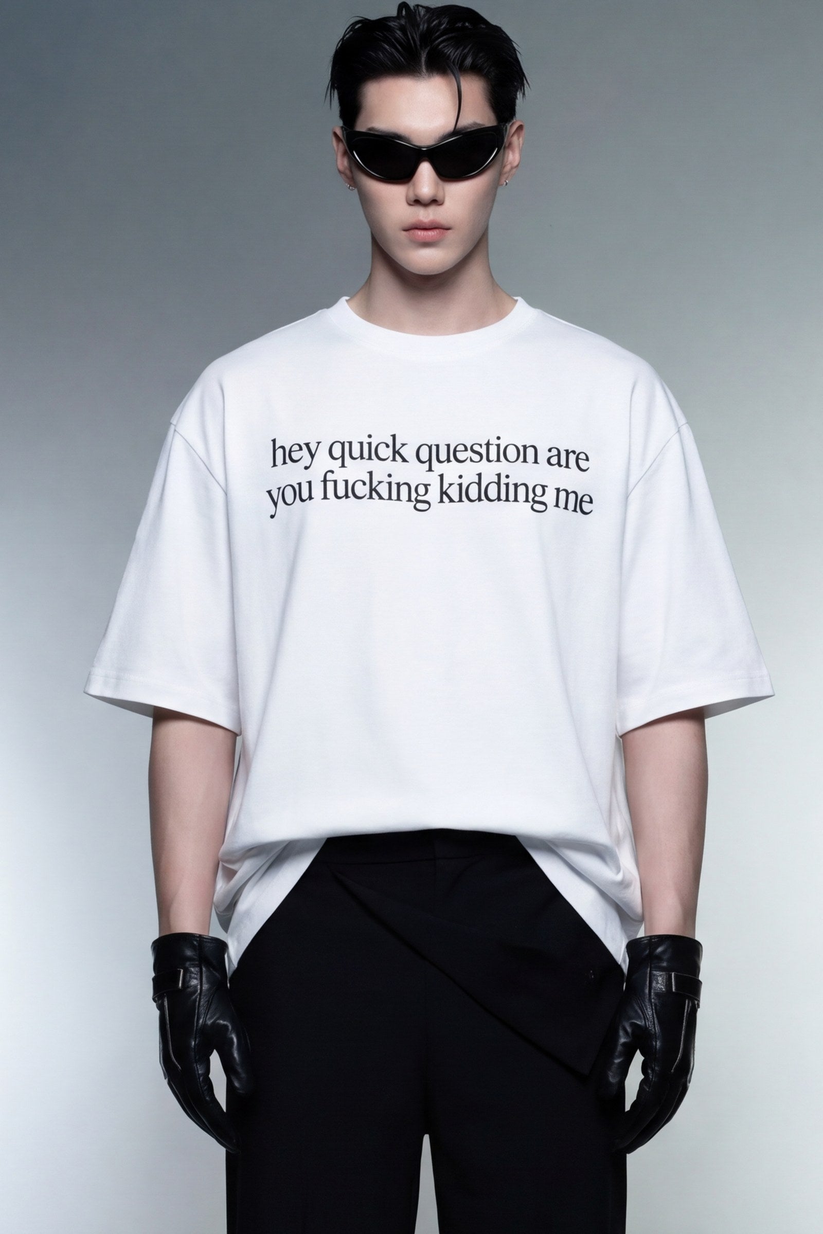 FFS cropped 2:3 | original_media:gid://shopify/MediaImage/30934149464167 | position:5 | Forfksake Quick Question T-Shirt White