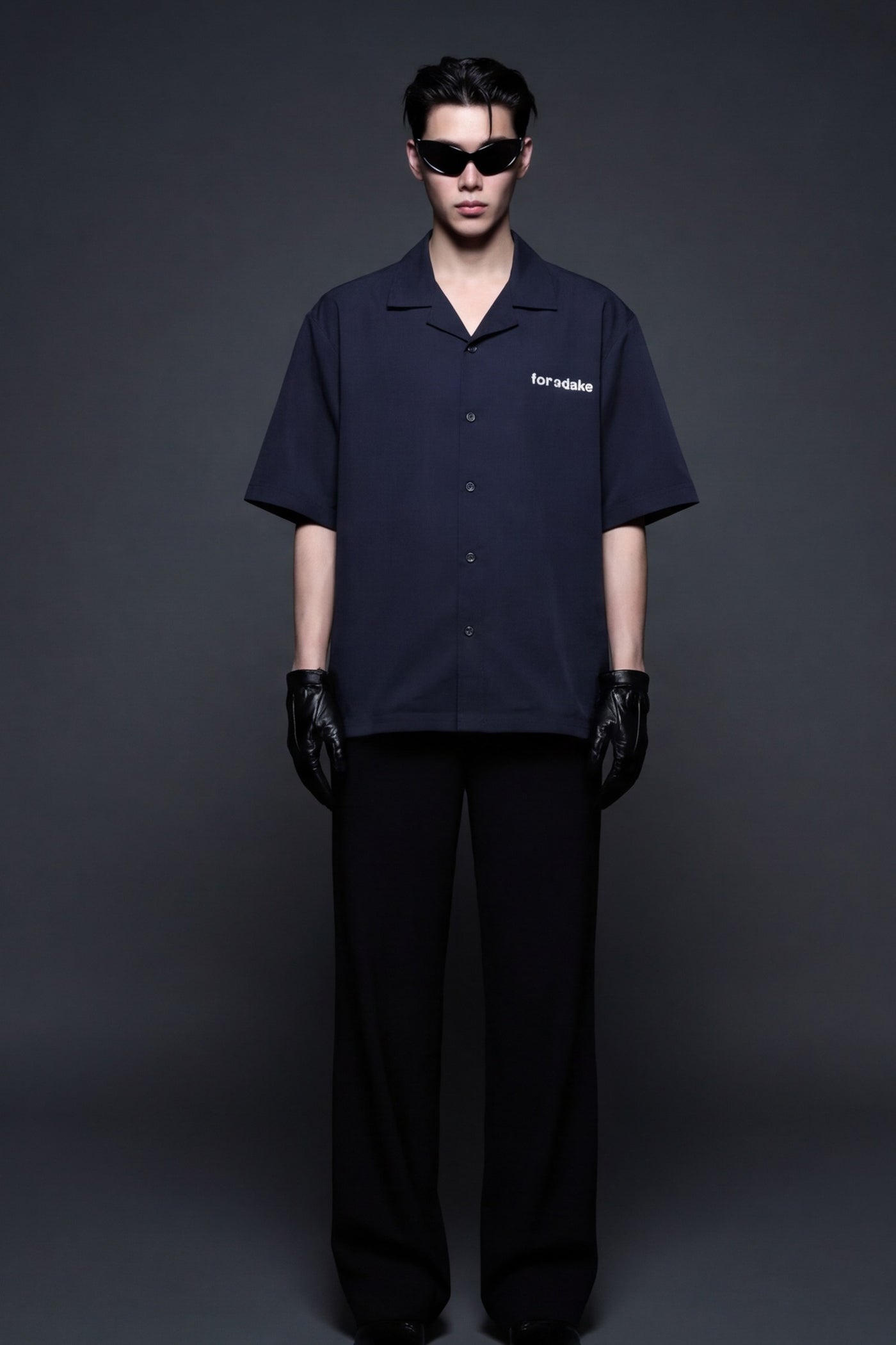 FFS cropped 2:3 | original_media:gid://shopify/MediaImage/30934188130407 | position:5 | Forfksake Sinners Navy Blue Bowling Shirt