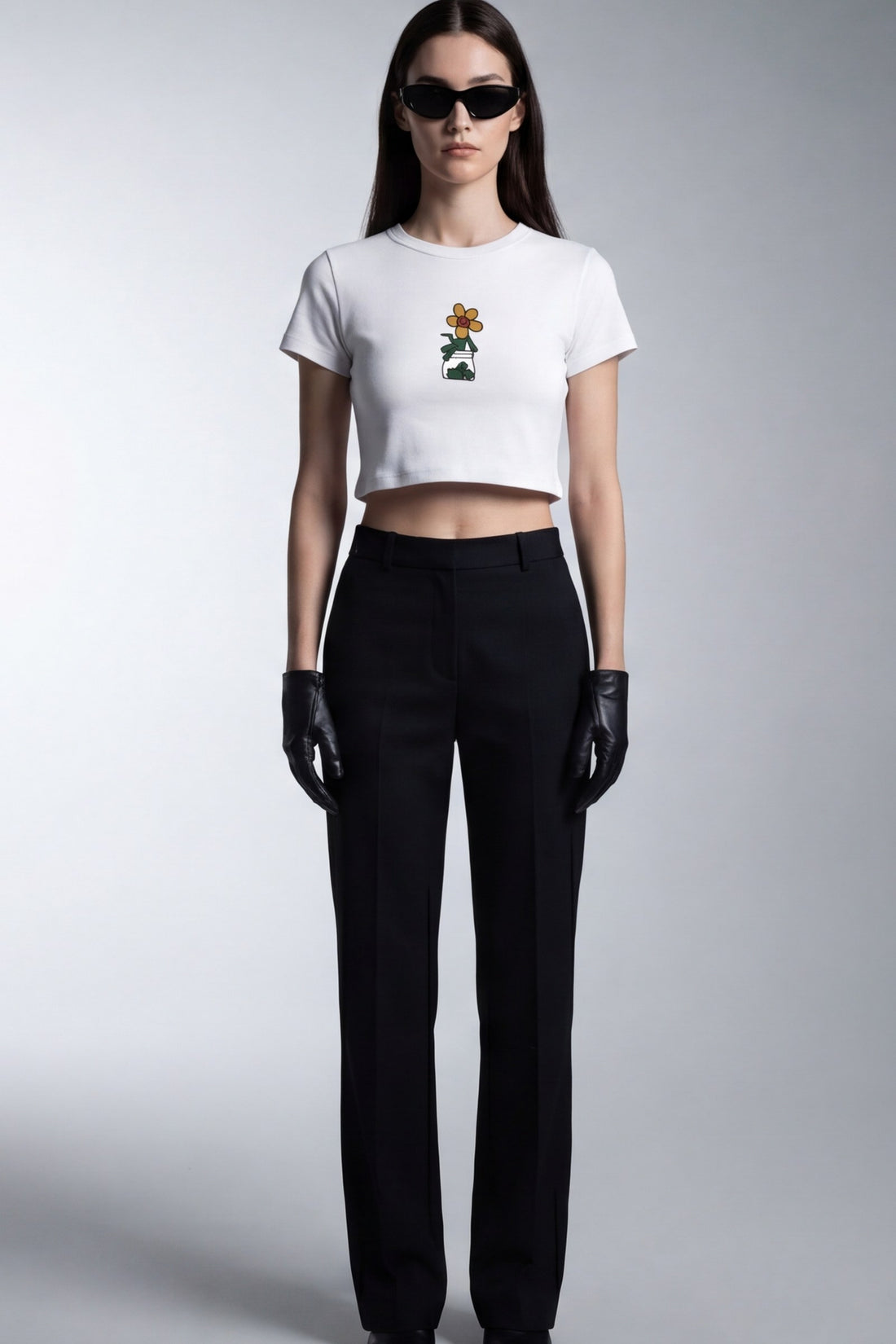 FFS cropped 2:3 | original_media:gid://shopify/MediaImage/30934206316647 | position:5 | Forfksake Smocking Sunflower Baby Tee