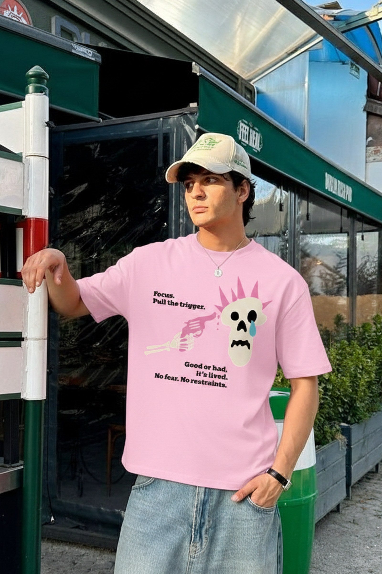 FFS cropped 2:3 | original_media:gid://shopify/MediaImage/30934264021095 | position:5 | Forfksake Trigger Pull Tee - Pink