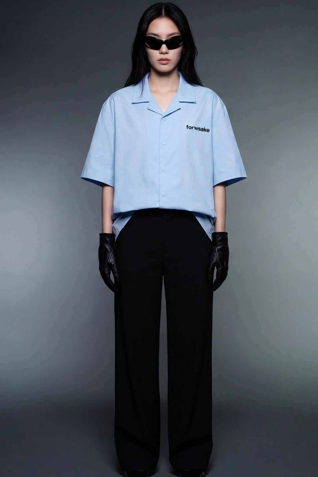 FFS cropped 2:3 | original_media:gid://shopify/MediaImage/30934265331815 | position:5 | Forfksake Try Harder Light Blue Bowling Shirt