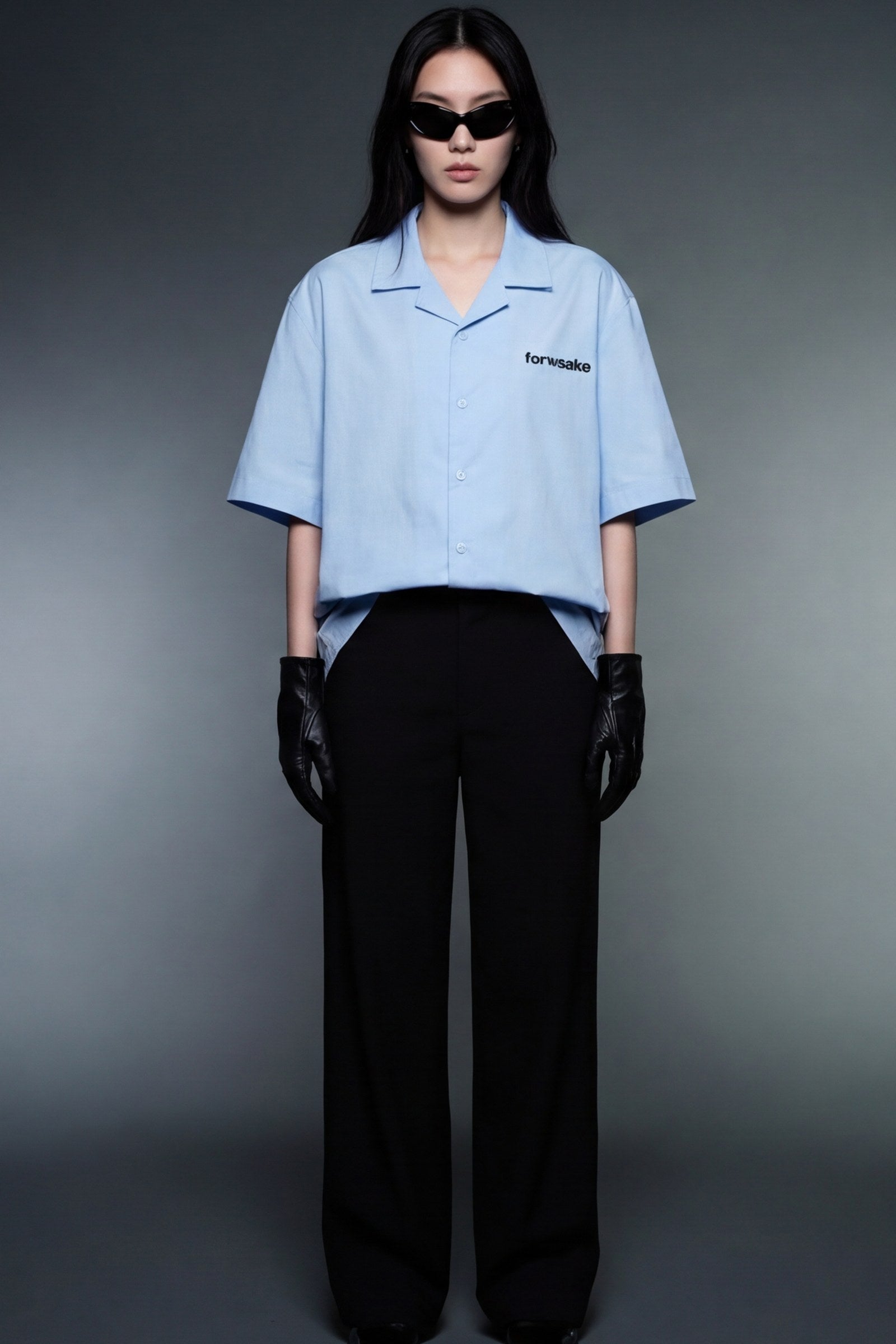 FFS cropped 2:3 | original_media:gid://shopify/MediaImage/30934265331815 | position:5 | Forfksake Try Harder Light Blue Bowling Shirt