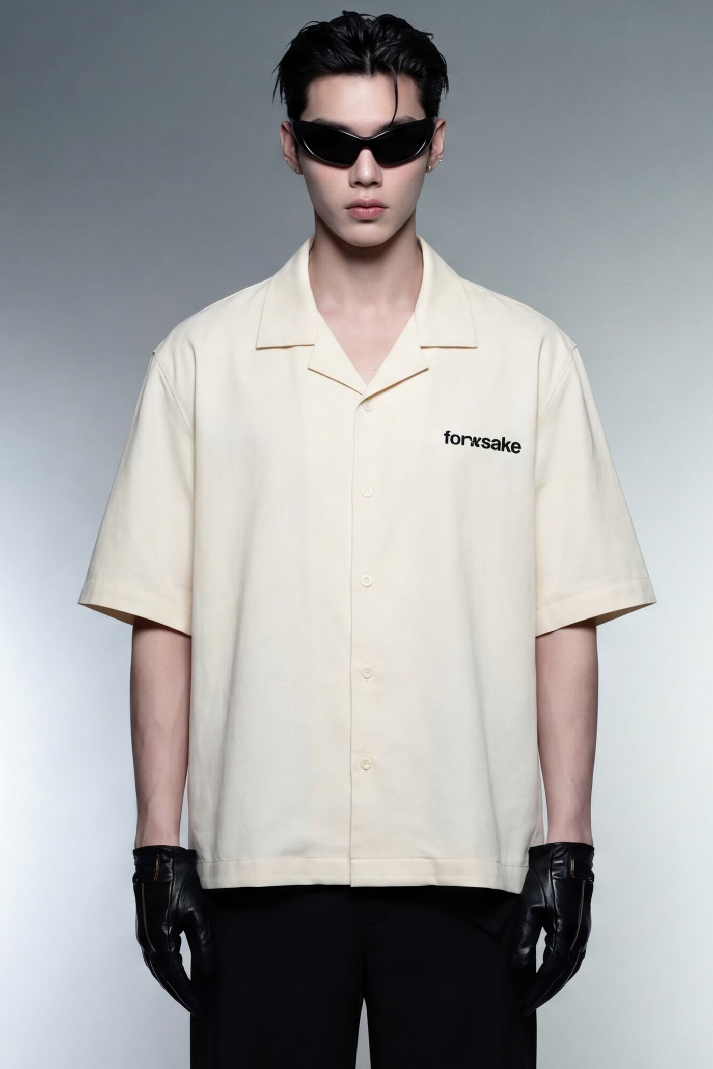 FFS cropped 2:3 | original_media:gid://shopify/MediaImage/30934265921639 | position:5 | Forfksake Try Harder Off White Bowling Shirt