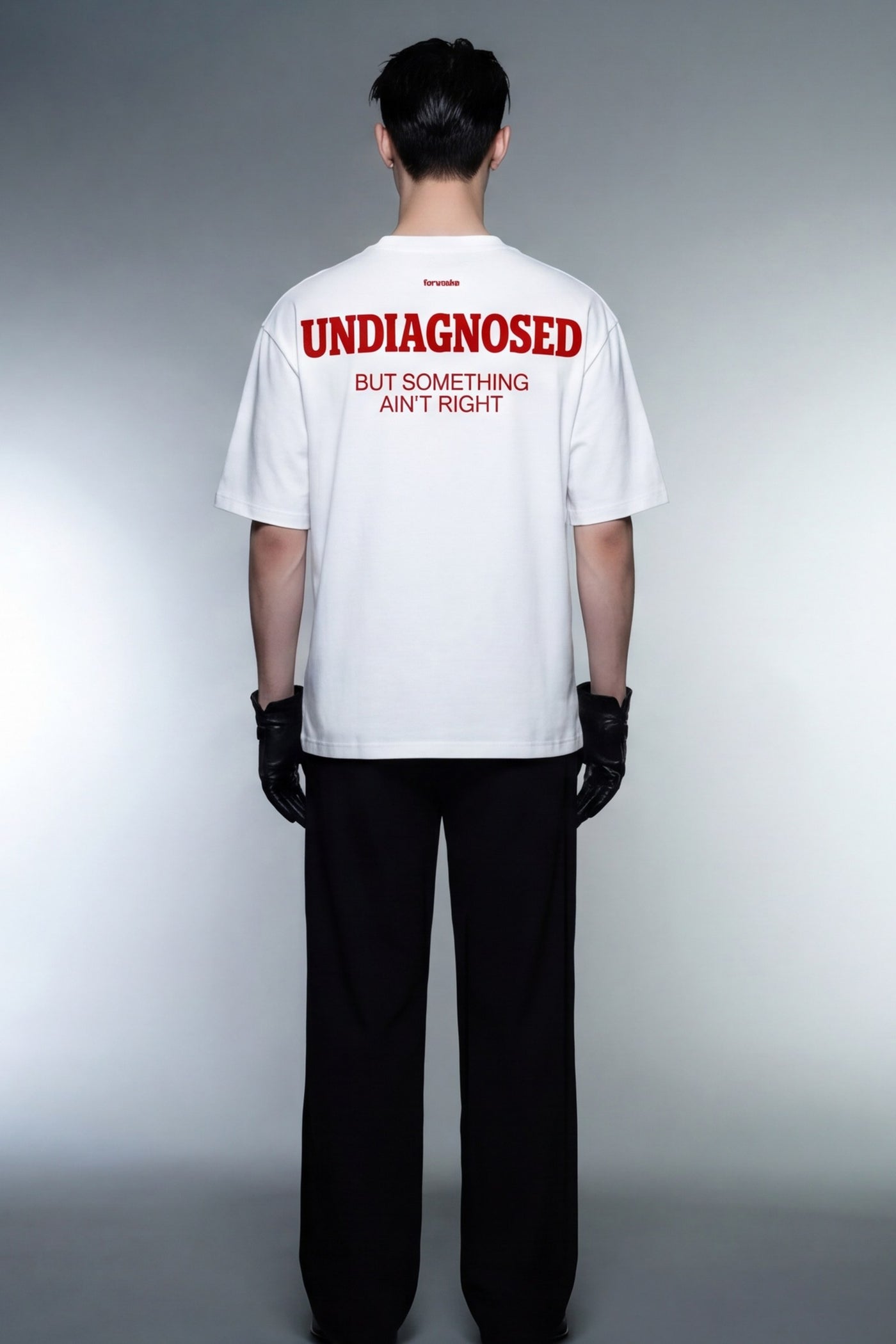 FFS cropped 2:3 | original_media:gid://shopify/MediaImage/30934268543079 | position:5 | Forfksake Undiagnosed T-Shirt White