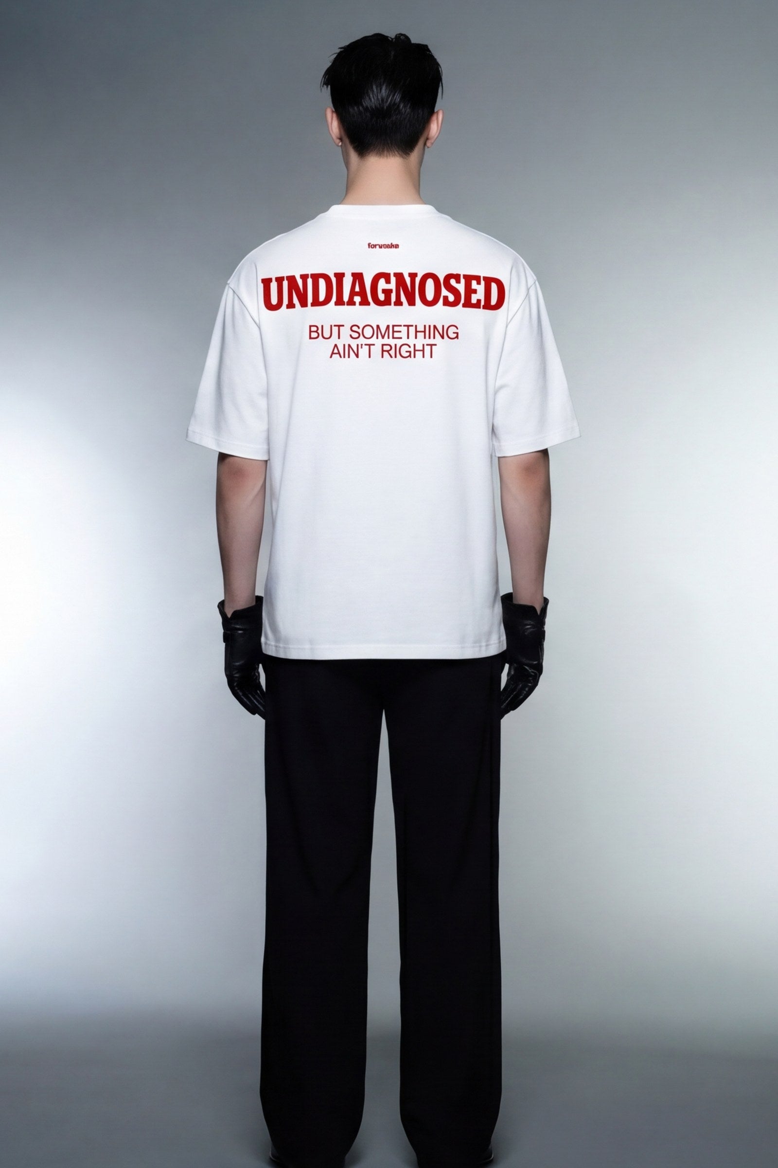 FFS cropped 2:3 | original_media:gid://shopify/MediaImage/30934268543079 | position:5 | Forfksake Undiagnosed T-Shirt White