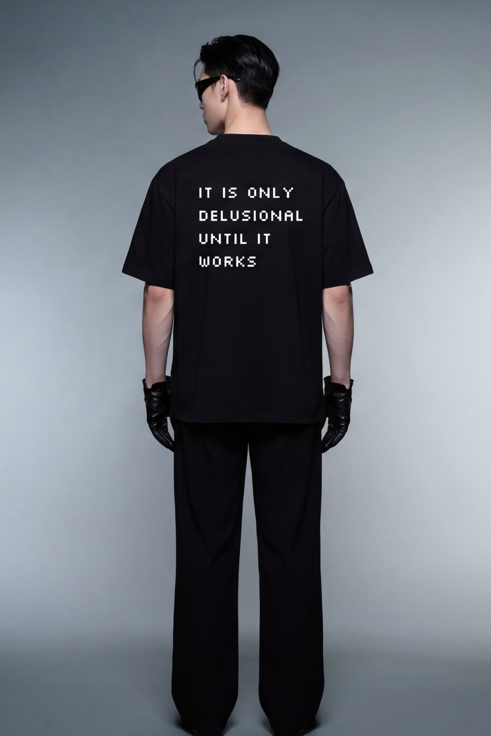 FFS cropped 2:3 | original_media:gid://shopify/MediaImage/30933687337063 | position:6 | Forfksake Delusional GPT Black T-Shirt
