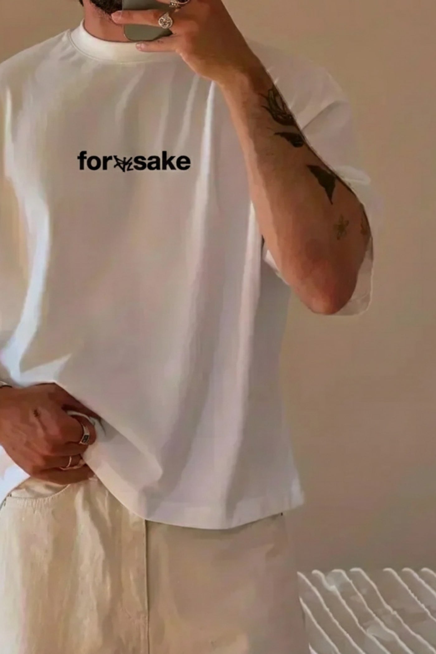 FFS cropped 2:3 | original_media:gid://shopify/MediaImage/30933689303143 | position:6 | Forfksake Dirty Martini Club Nude White T-Shirt