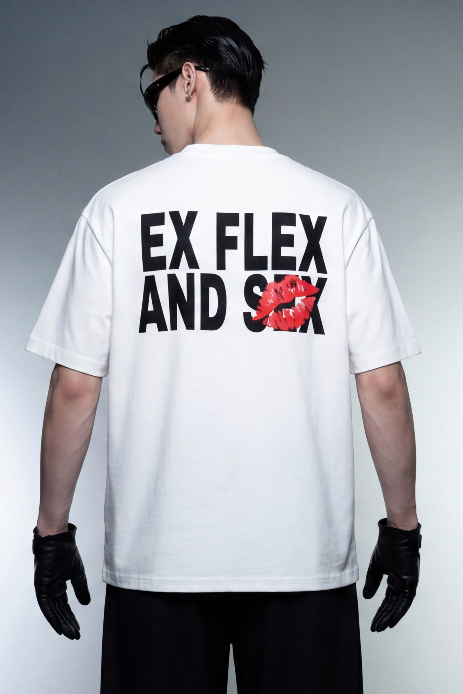FFS cropped 2:3 | original_media:gid://shopify/MediaImage/30933737603175 | position:6 | Forfksake Ex Flex White T-Shirt