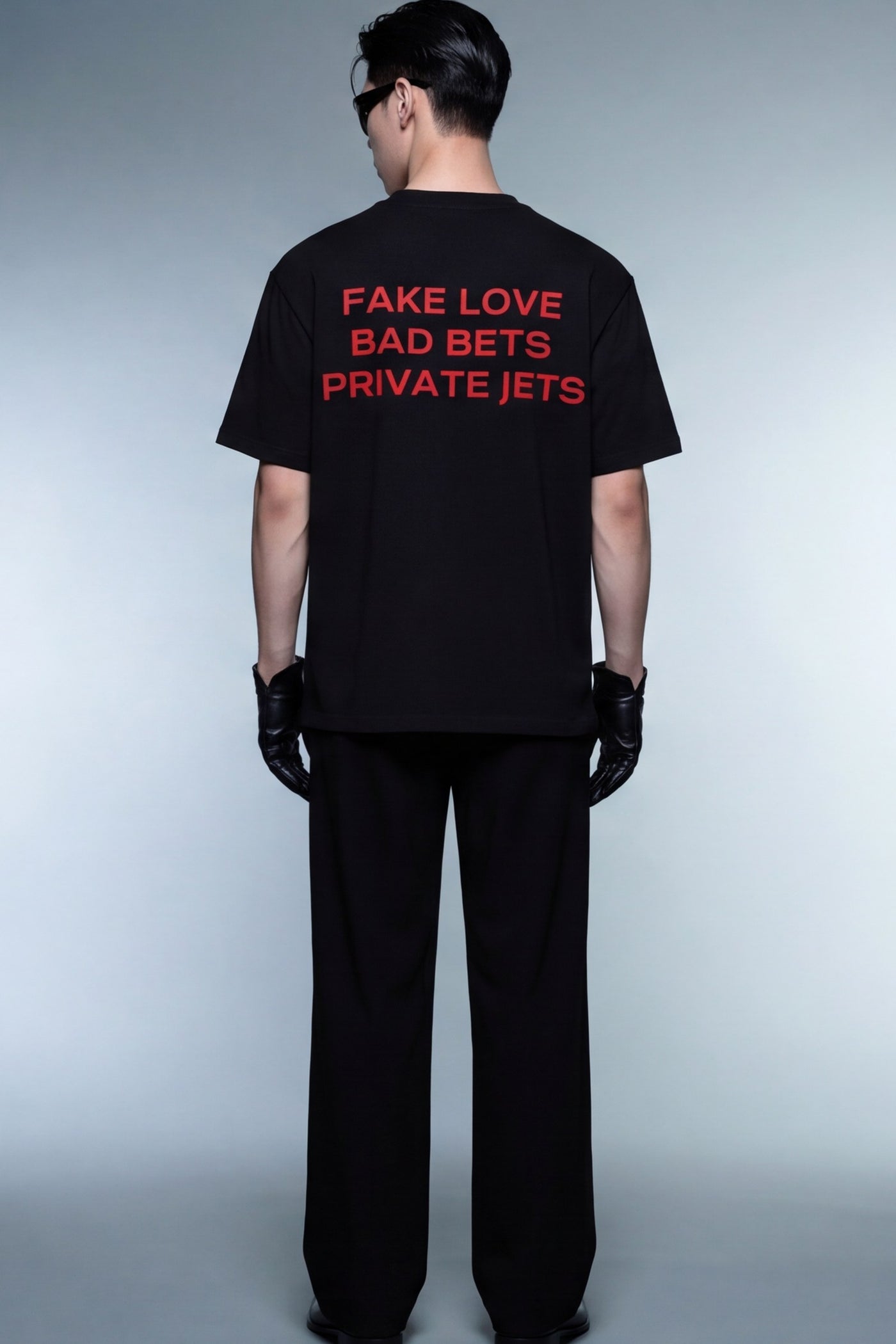 FFS cropped 2:3 | original_media:gid://shopify/MediaImage/30933744549991 | position:6 | Forfksake Fake Love Black T-Shirt