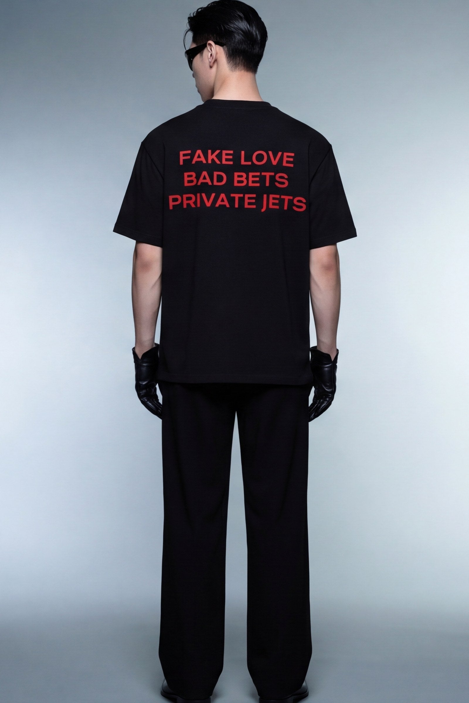 FFS cropped 2:3 | original_media:gid://shopify/MediaImage/30933744549991 | position:6 | Forfksake Fake Love Black T-Shirt