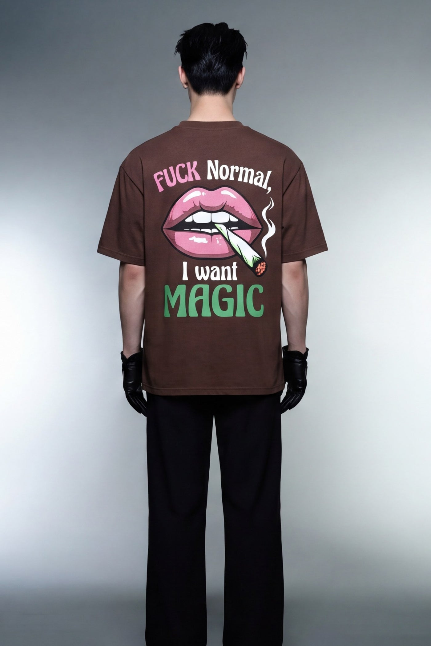 FFS cropped 2:3 | original_media:gid://shopify/MediaImage/30933766144103 | position:6 | Forfksake Fuck Normal I Want Magic T-Shirt(dark Brown)