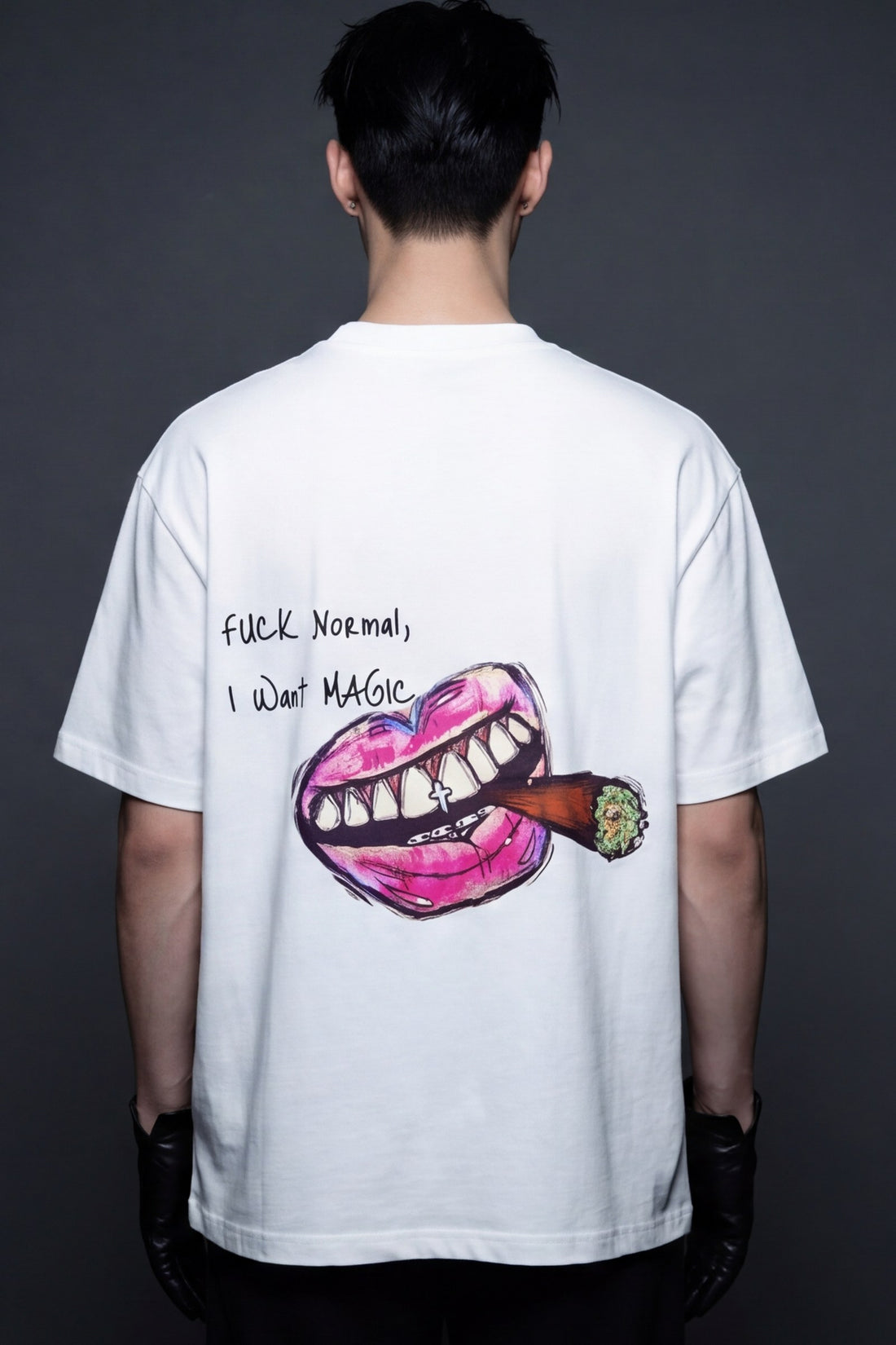FFS cropped 2:3 | original_media:gid://shopify/MediaImage/30933766897767 | position:6 | Forfksake Fuck Normal I Want Magic T-Shirt(white)