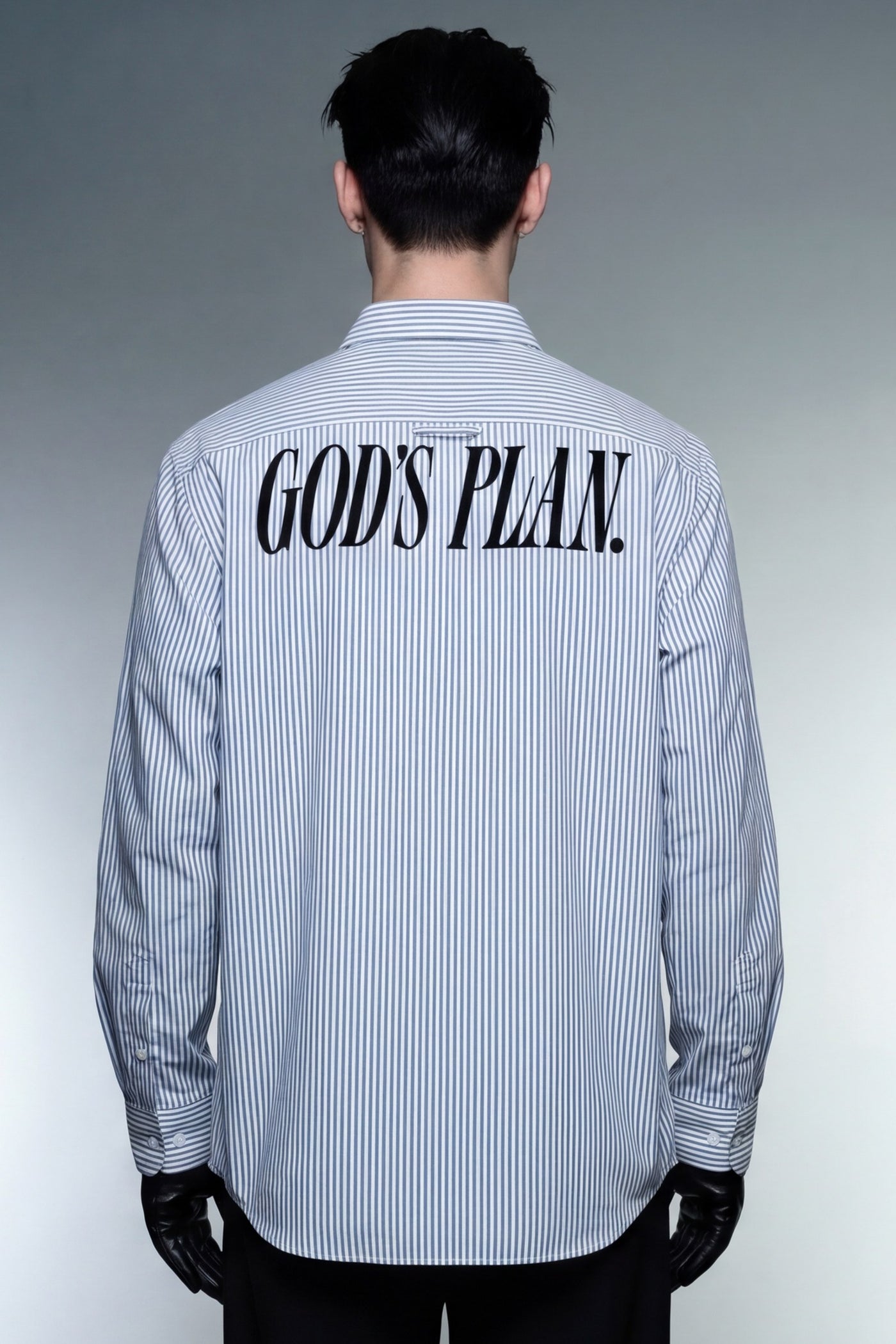FFS cropped 2:3 | original_media:gid://shopify/MediaImage/30933932703847 | position:6 | Forfksake God's Plan Blue Striped Shirt