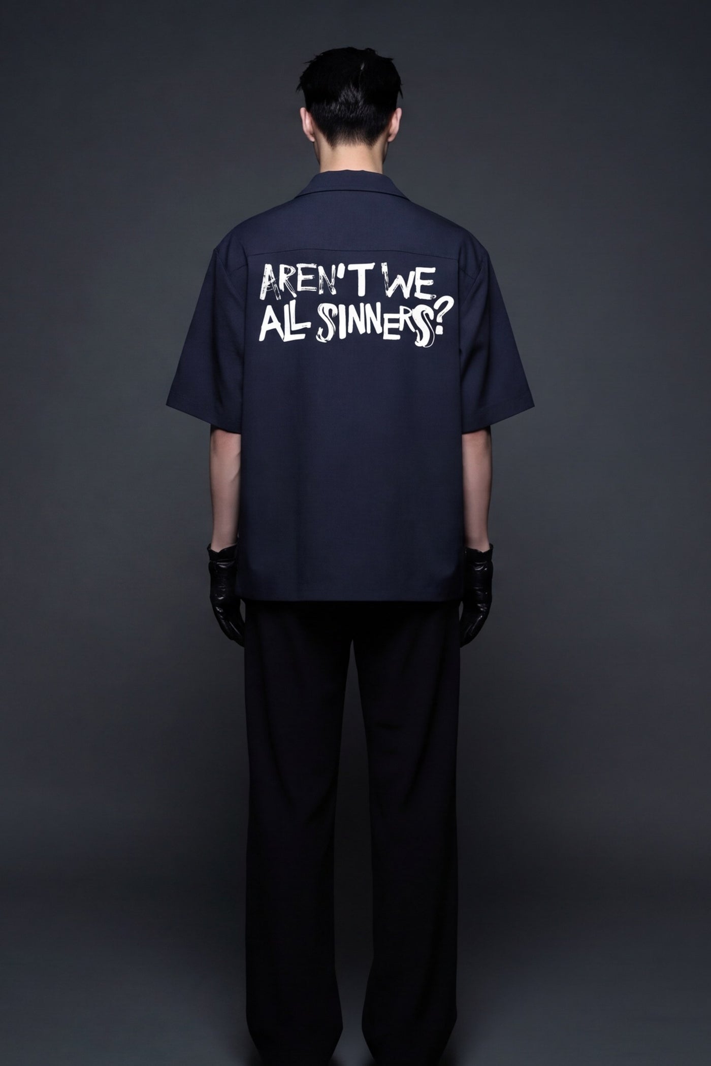 FFS cropped 2:3 | original_media:gid://shopify/MediaImage/30934188195943 | position:6 | Forfksake Sinners Navy Blue Bowling Shirt