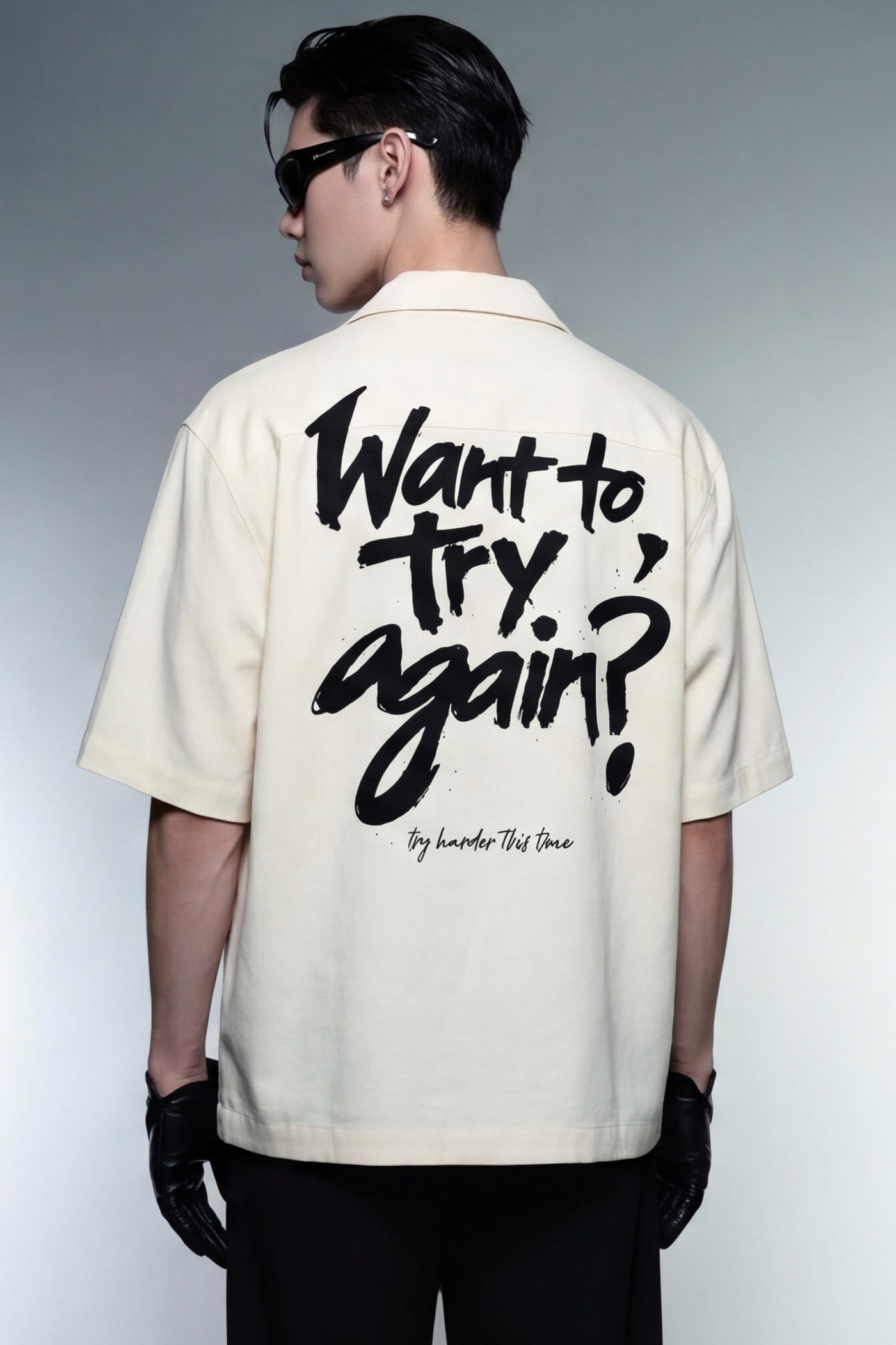 FFS cropped 2:3 | original_media:gid://shopify/MediaImage/30934266019943 | position:6 | Forfksake Try Harder Off White Bowling Shirt