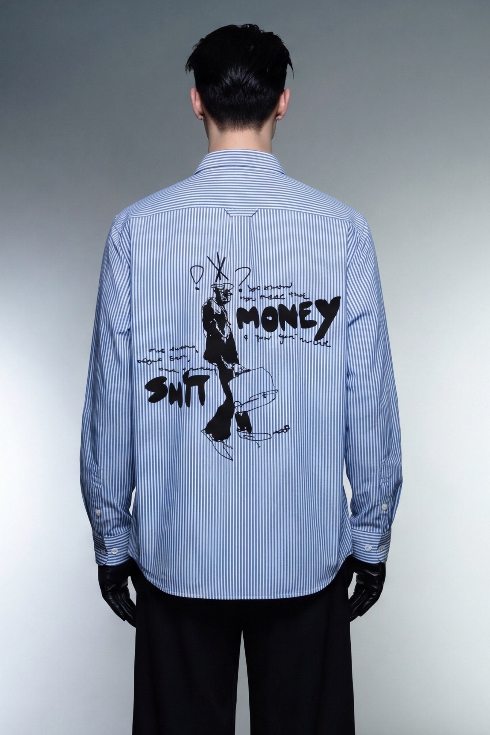 FFS cropped 2:3 | original_media:gid://shopify/MediaImage/30934306947175 | position:6 | Forfksake You Need Money Striped Shirt Blue