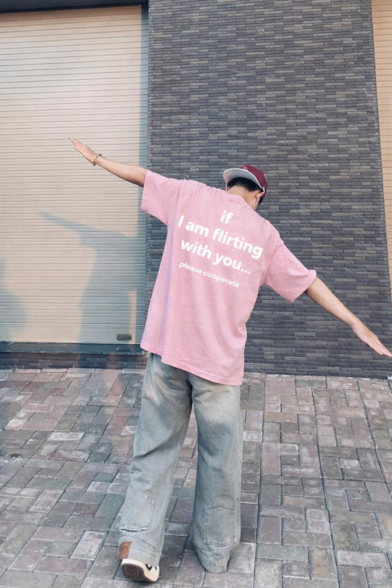 FFS cropped 2:3 | original_media:gid://shopify/MediaImage/30934350397543 | position:6 | Forfksake If I'm Flirting With You Pink T-Shirt