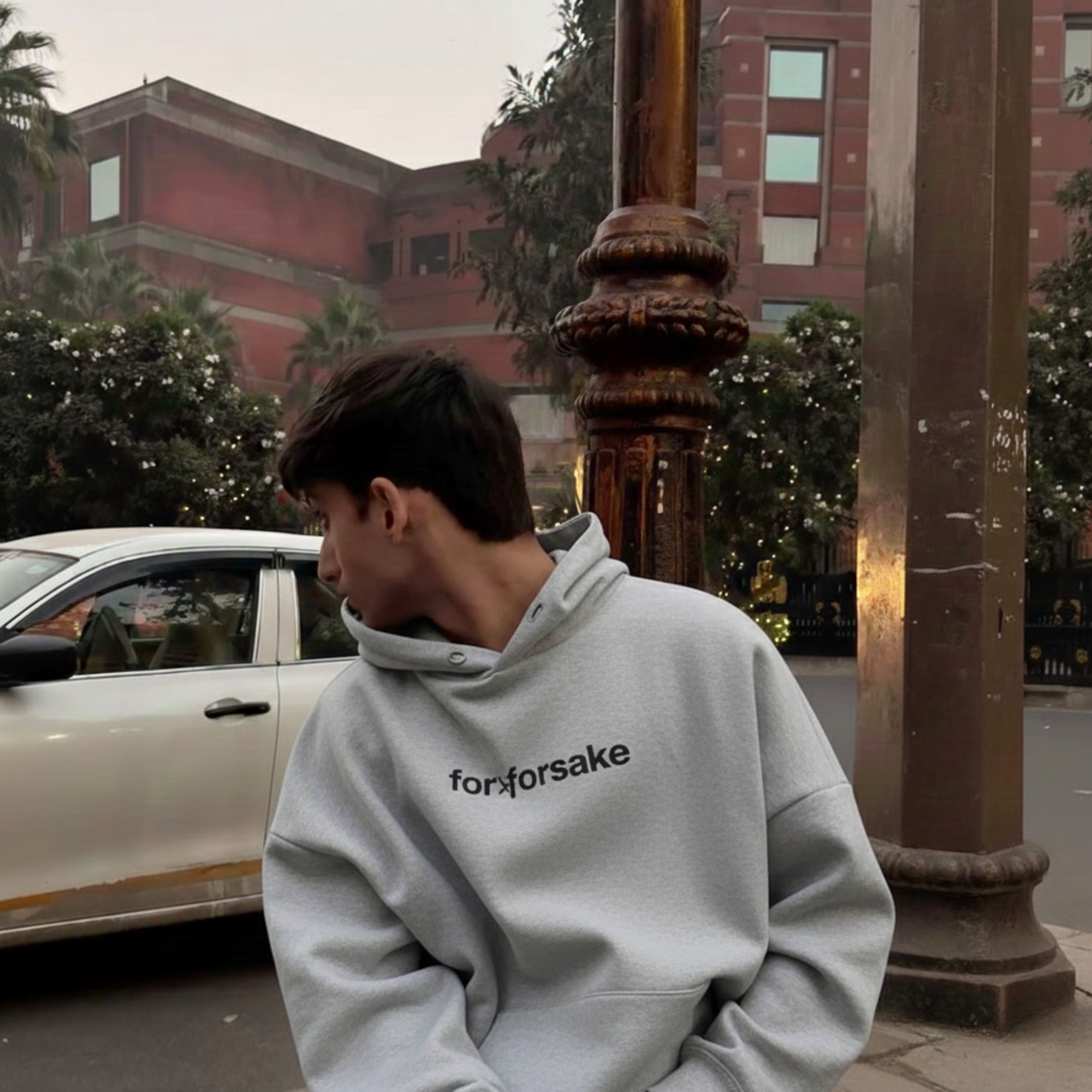 FORFKSAKE DIRTY MARTINI CLUB GREY HOODIE