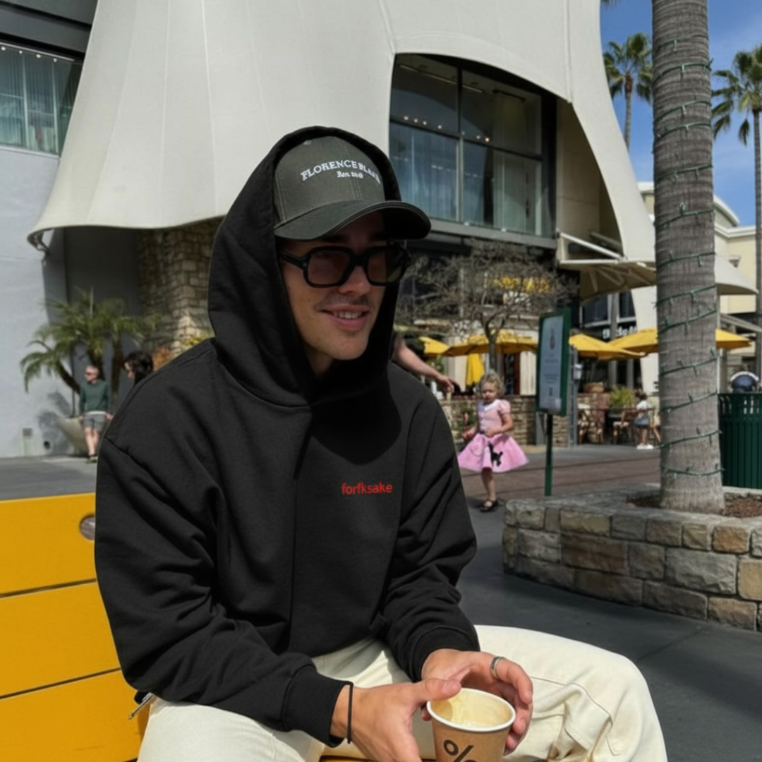 FORFKSAKE HAND PLACEMENT BLACK HOODIE