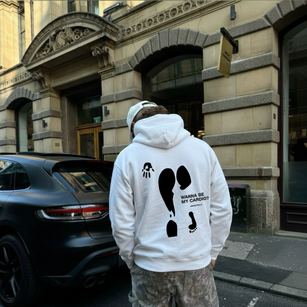FORFKSAKE CARDIO WHITE HOODIE